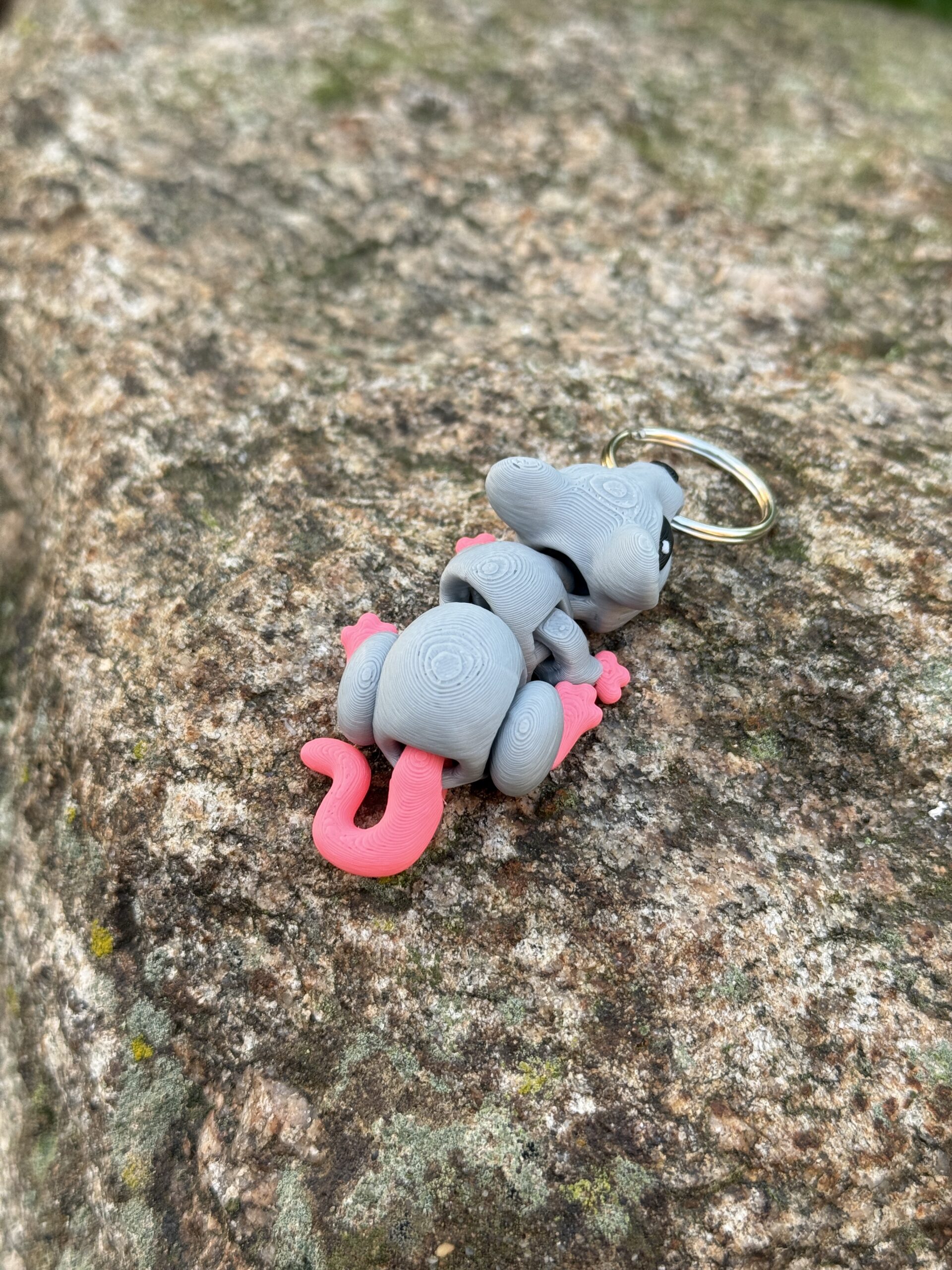 Myszka, mysz 3D przegubowa, brelok – mała kieszonkowa figurka, zabawka - obrazek 8