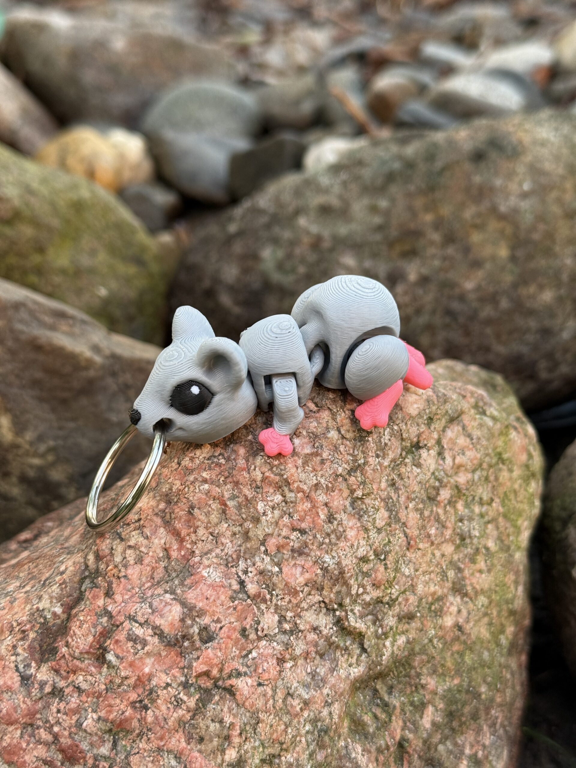 Myszka, mysz 3D przegubowa, brelok – mała kieszonkowa figurka, zabawka - obrazek 10