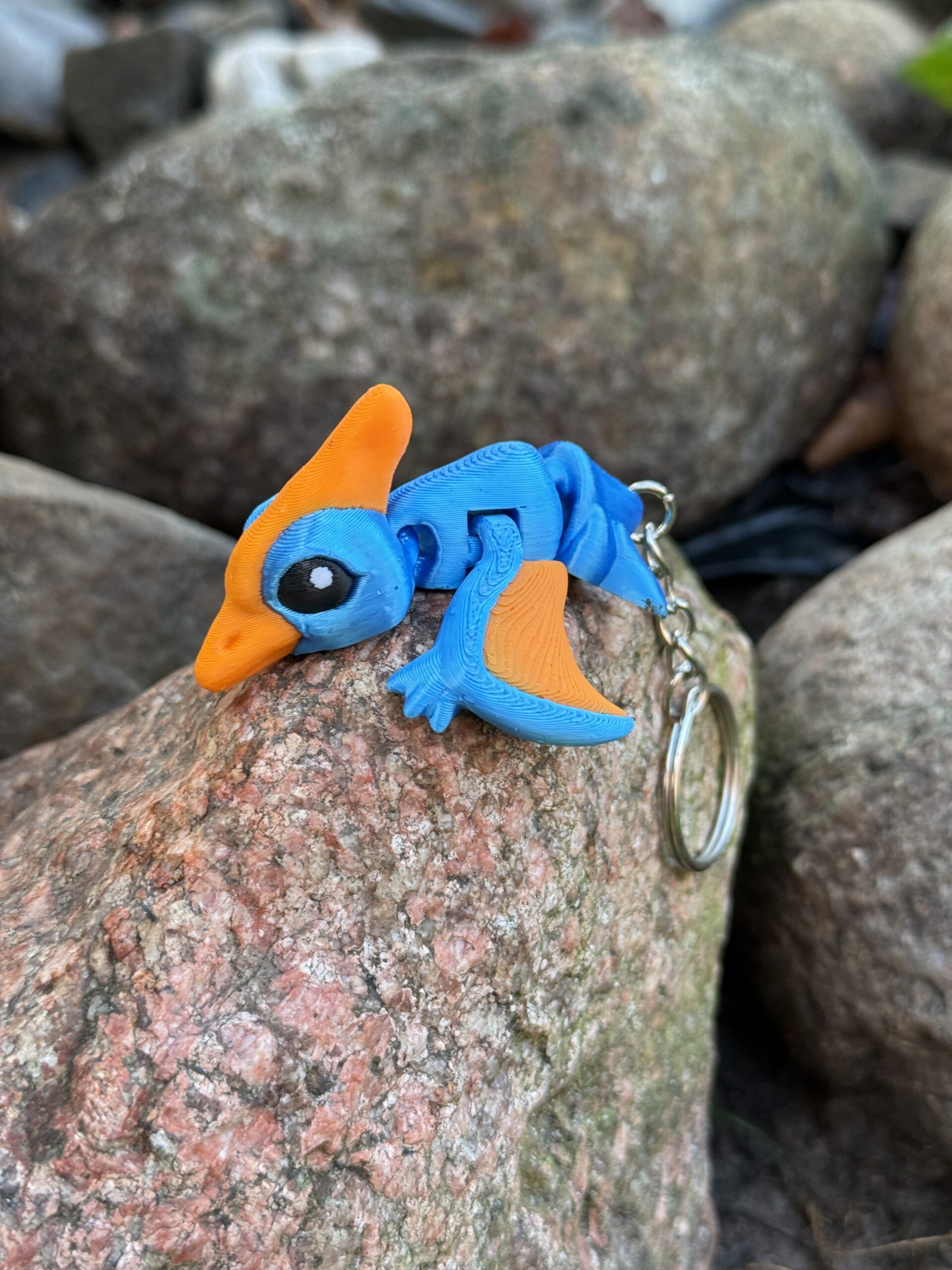 Pterodaktyl Baby 3D przegubowy, brelok – mała kieszonkowa figurka, zabawka - obrazek 16