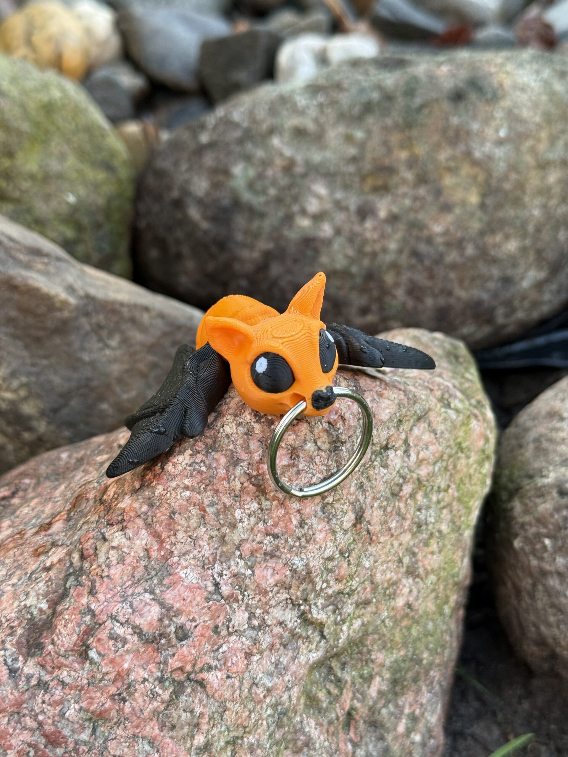 Nietoperz 3D przegubowy, brelok – mała kieszonkowa figurka, zabawka - obrazek 14