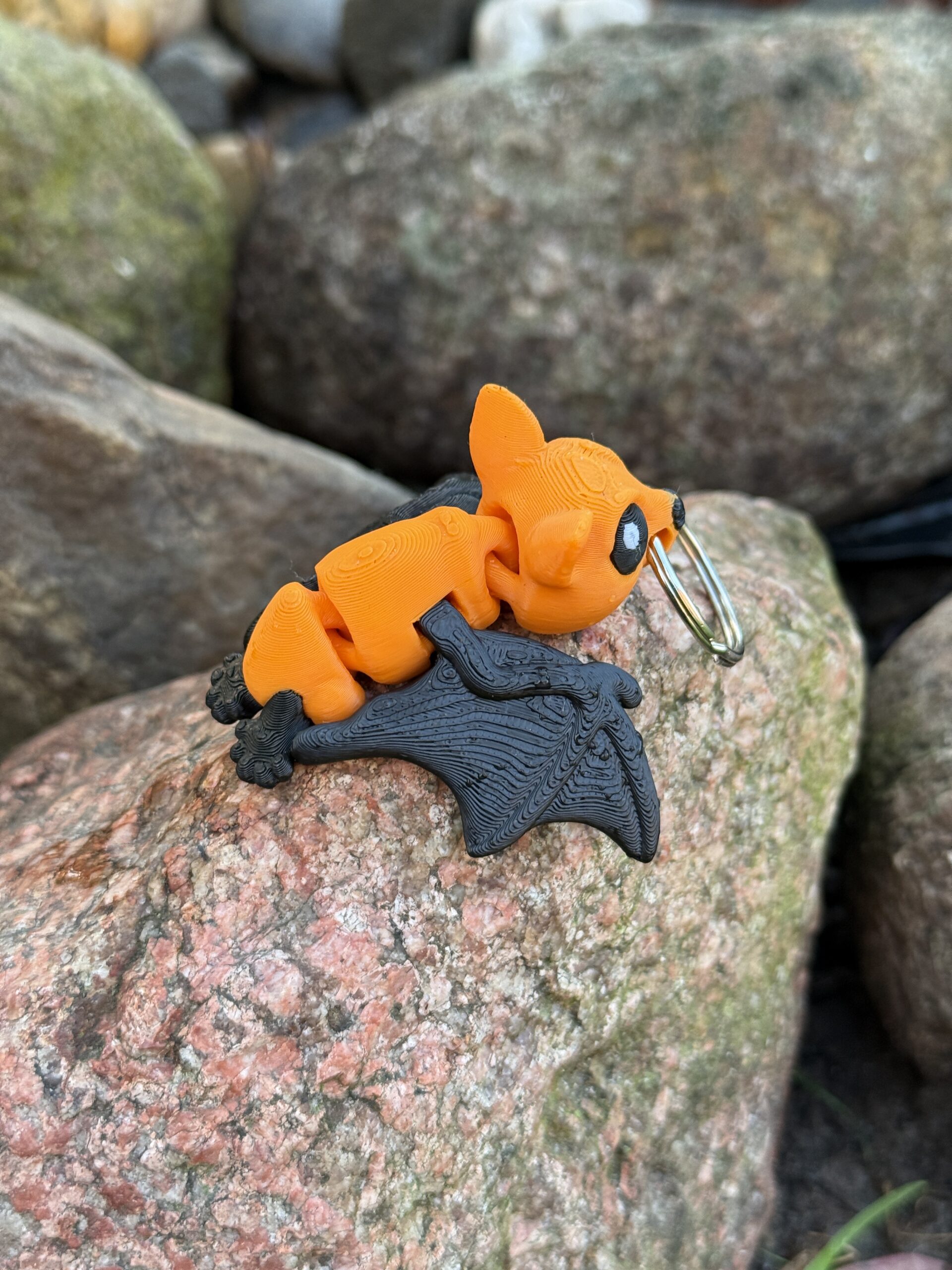 Nietoperz 3D przegubowy, brelok – mała kieszonkowa figurka, zabawka - obrazek 15