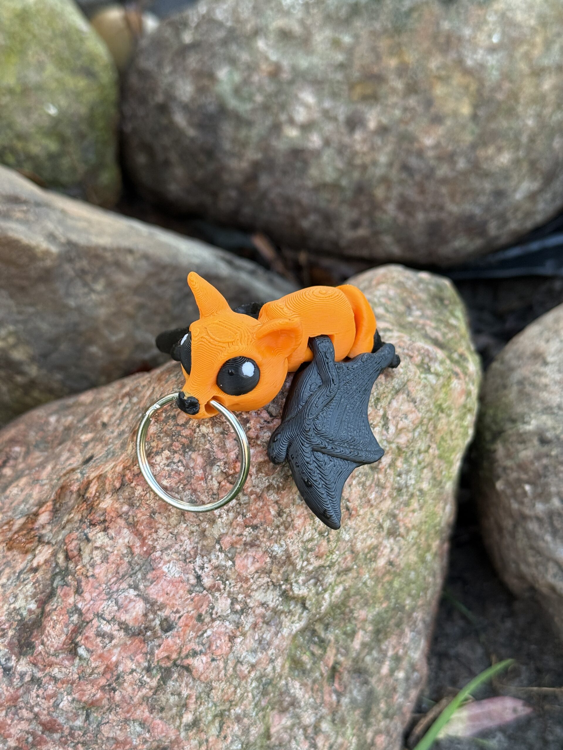 Nietoperz 3D przegubowy, brelok – mała kieszonkowa figurka, zabawka - obrazek 16