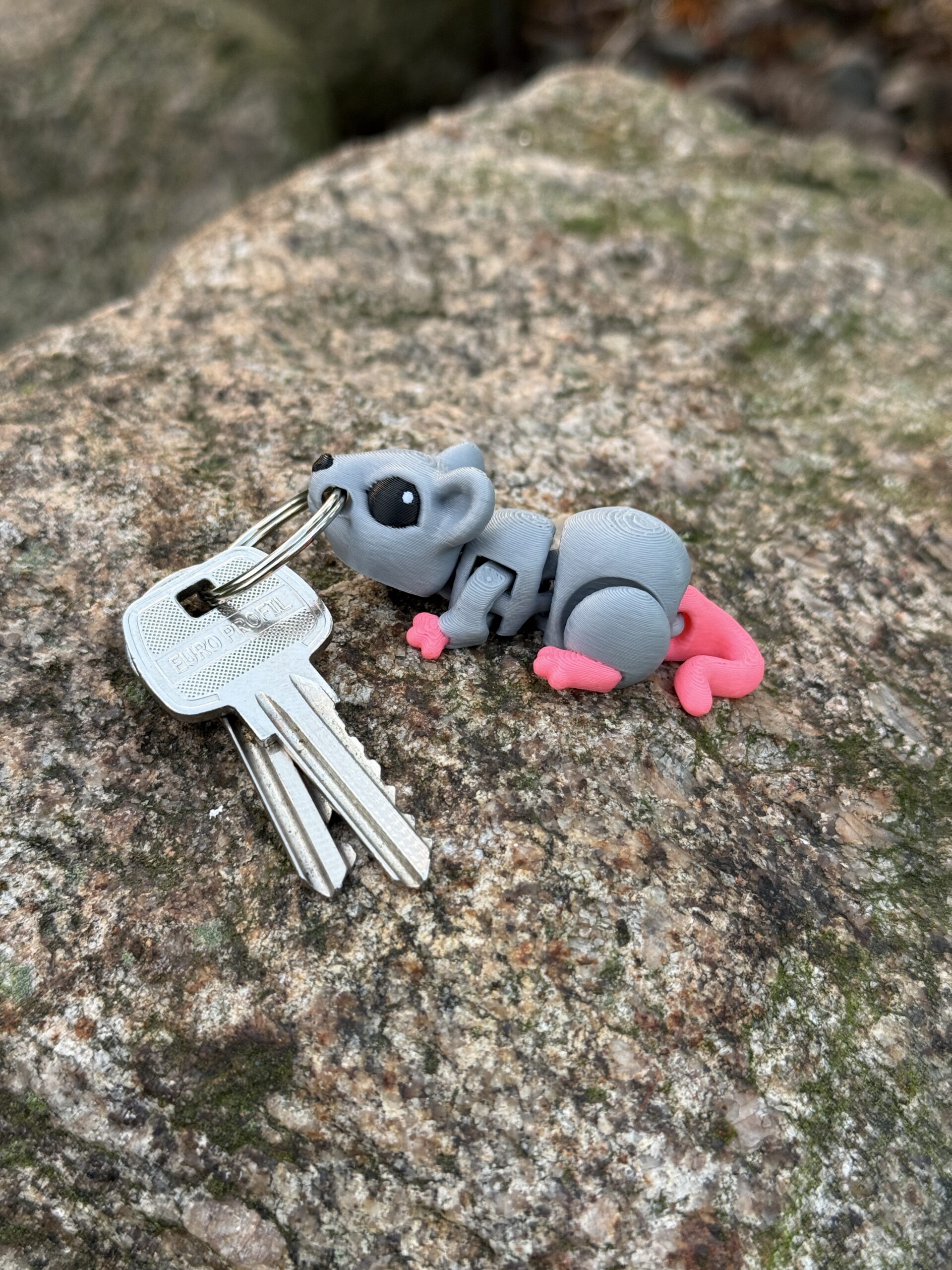 Myszka, mysz 3D przegubowa, brelok – mała kieszonkowa figurka, zabawka - obrazek 13