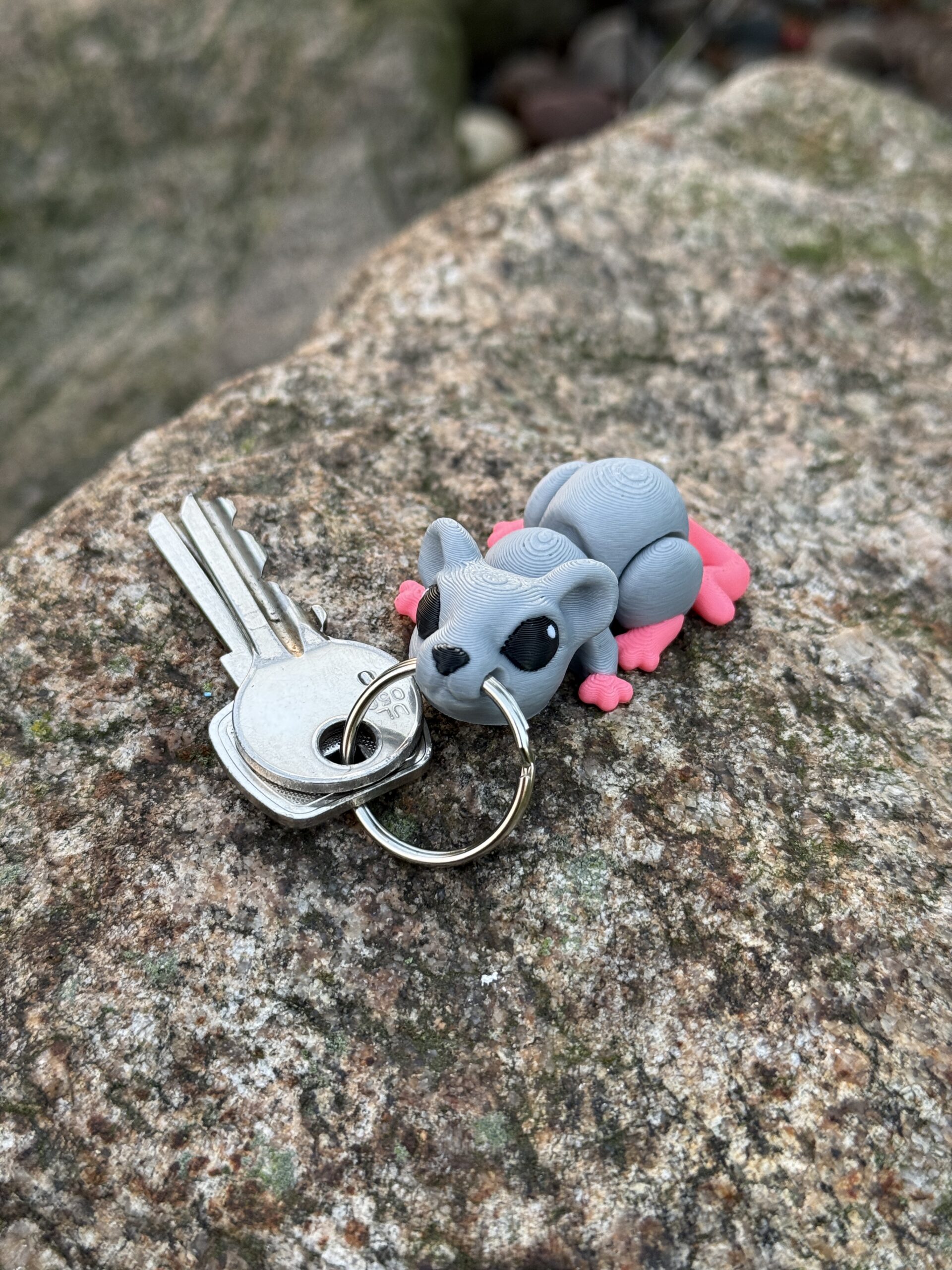 Myszka, mysz 3D przegubowa, brelok – mała kieszonkowa figurka, zabawka - obrazek 15