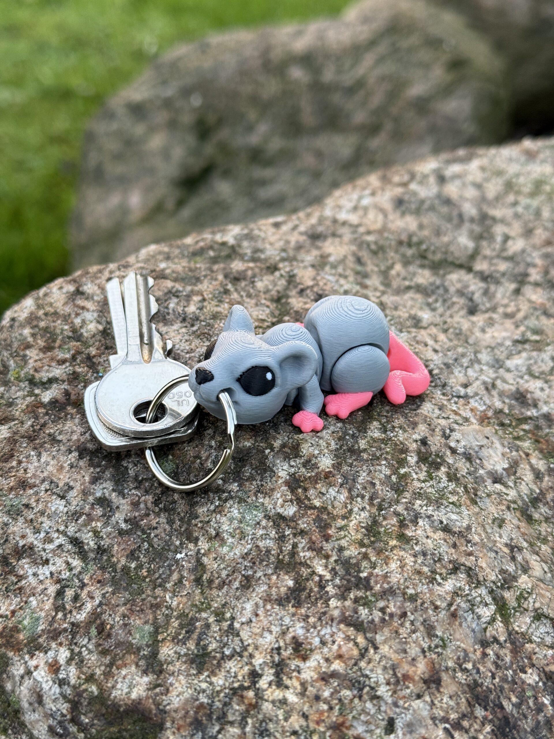 Myszka, mysz 3D przegubowa, brelok – mała kieszonkowa figurka, zabawka - obrazek 16