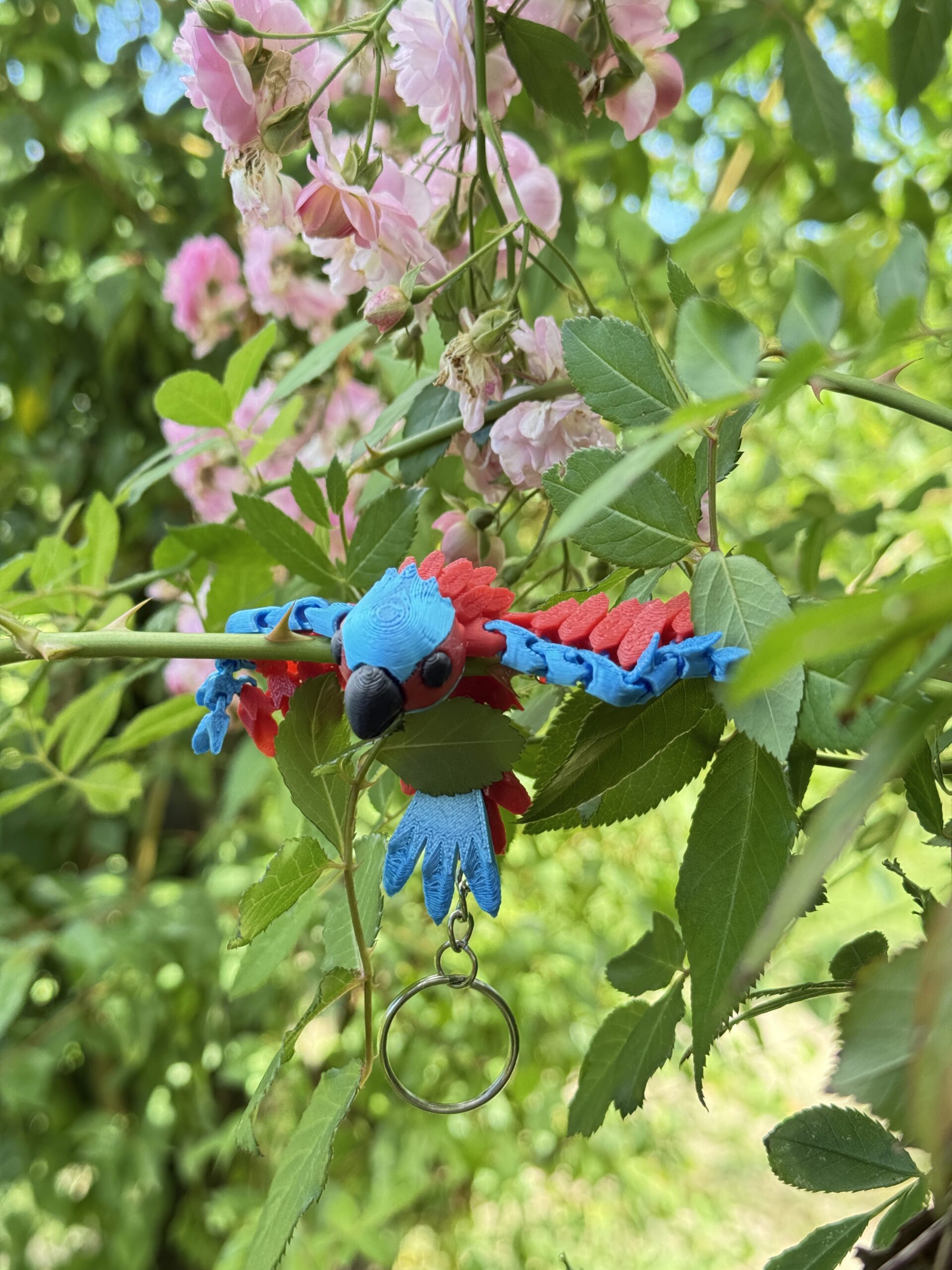 Papuga Ara 3D – przegubowy brelok, ruchoma figurka, zabawka - obrazek 11