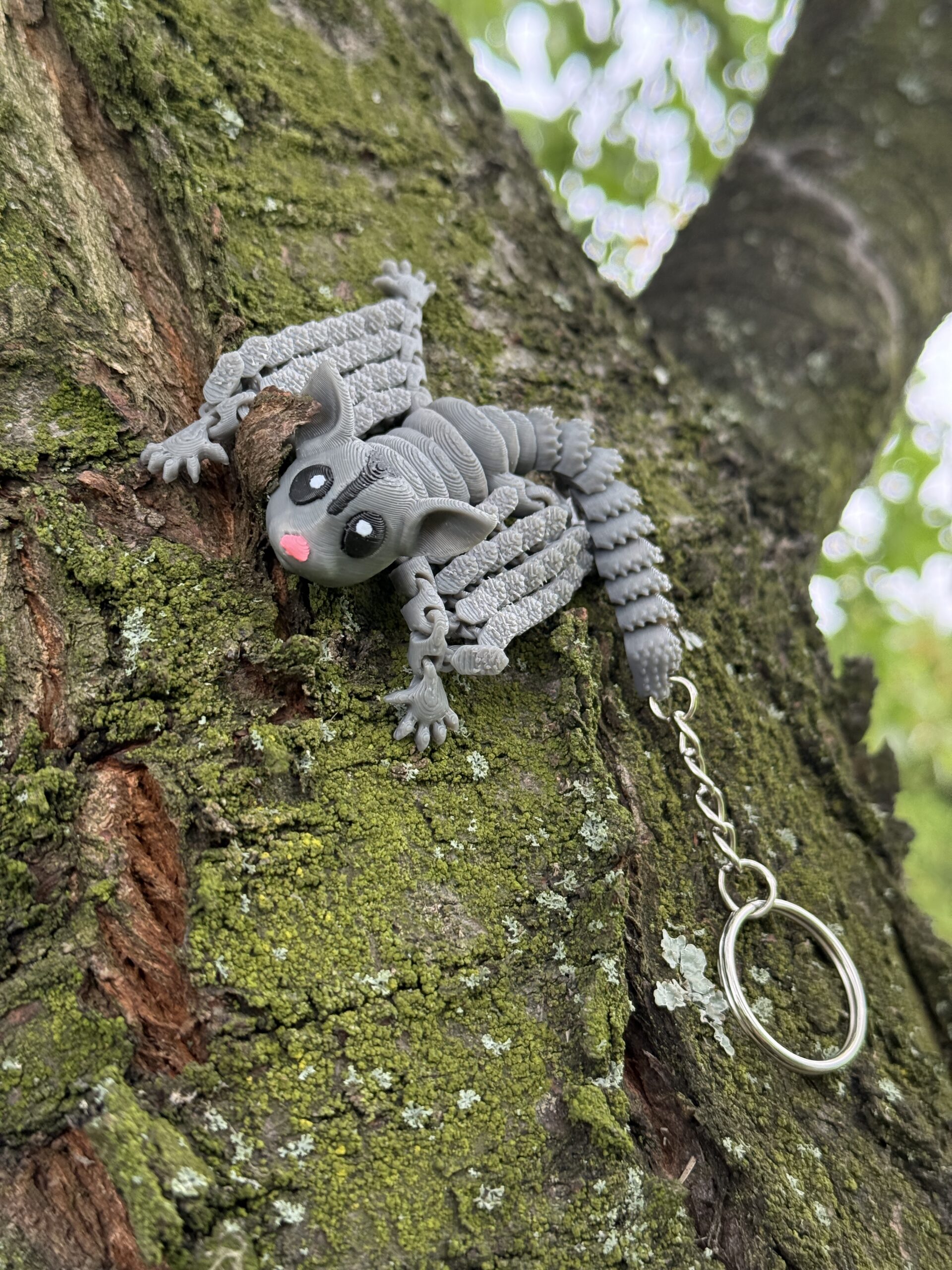 Ruchoma lotopałanka 3D Brelok – Mini figurka | Realistyczne detale | Antystresowy gadżet | Prezent - obrazek 9