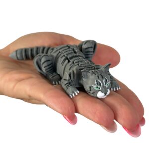Kot segmentowy 3D ruchoma figurka, druk 3D, gadżet dekoracyjny, prezent