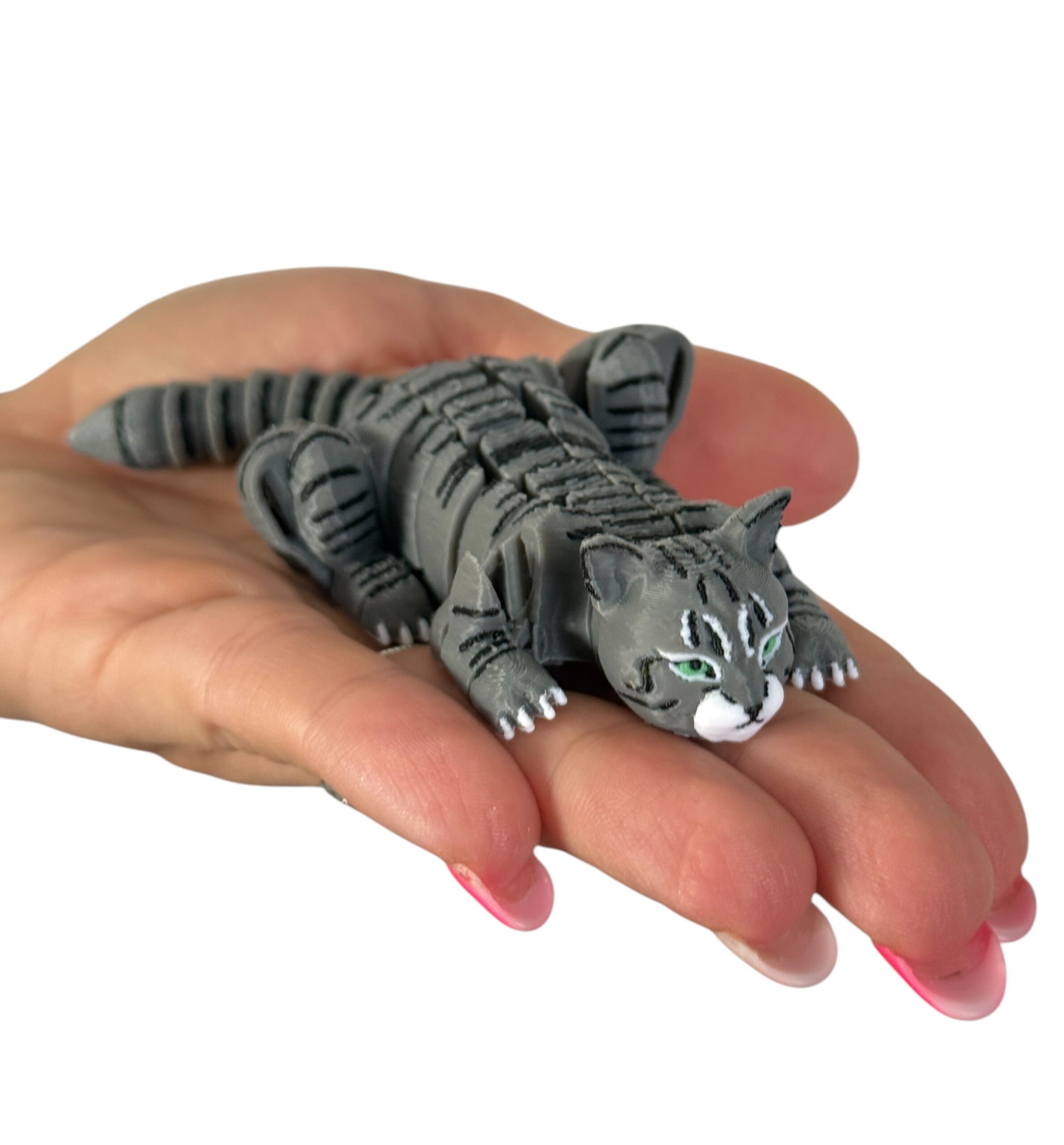 Kot segmentowy 3D ruchoma figurka, druk 3D, gadżet dekoracyjny, prezent