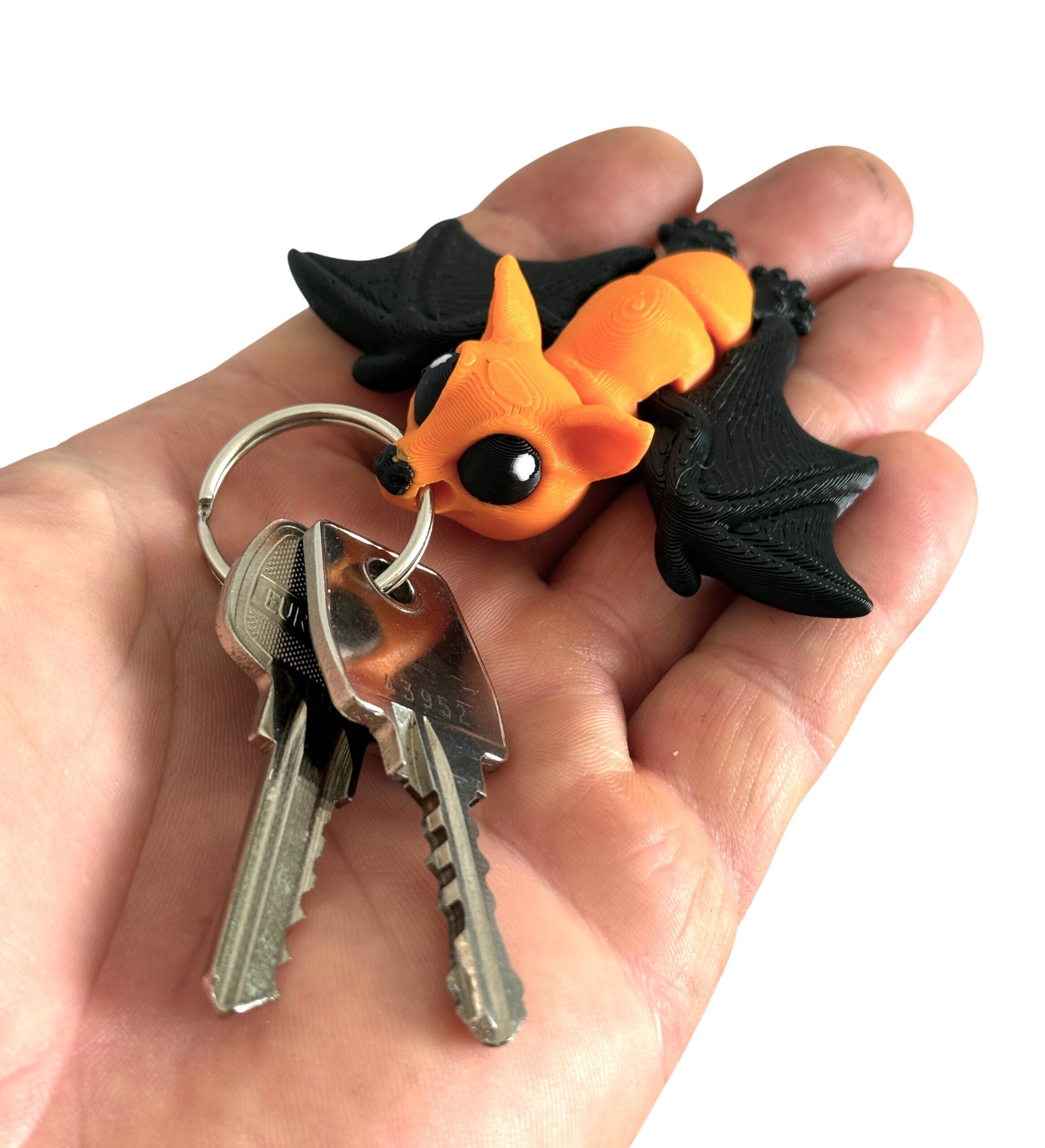 Nietoperz 3D przegubowy, brelok – mała kieszonkowa figurka, zabawka - obrazek 2