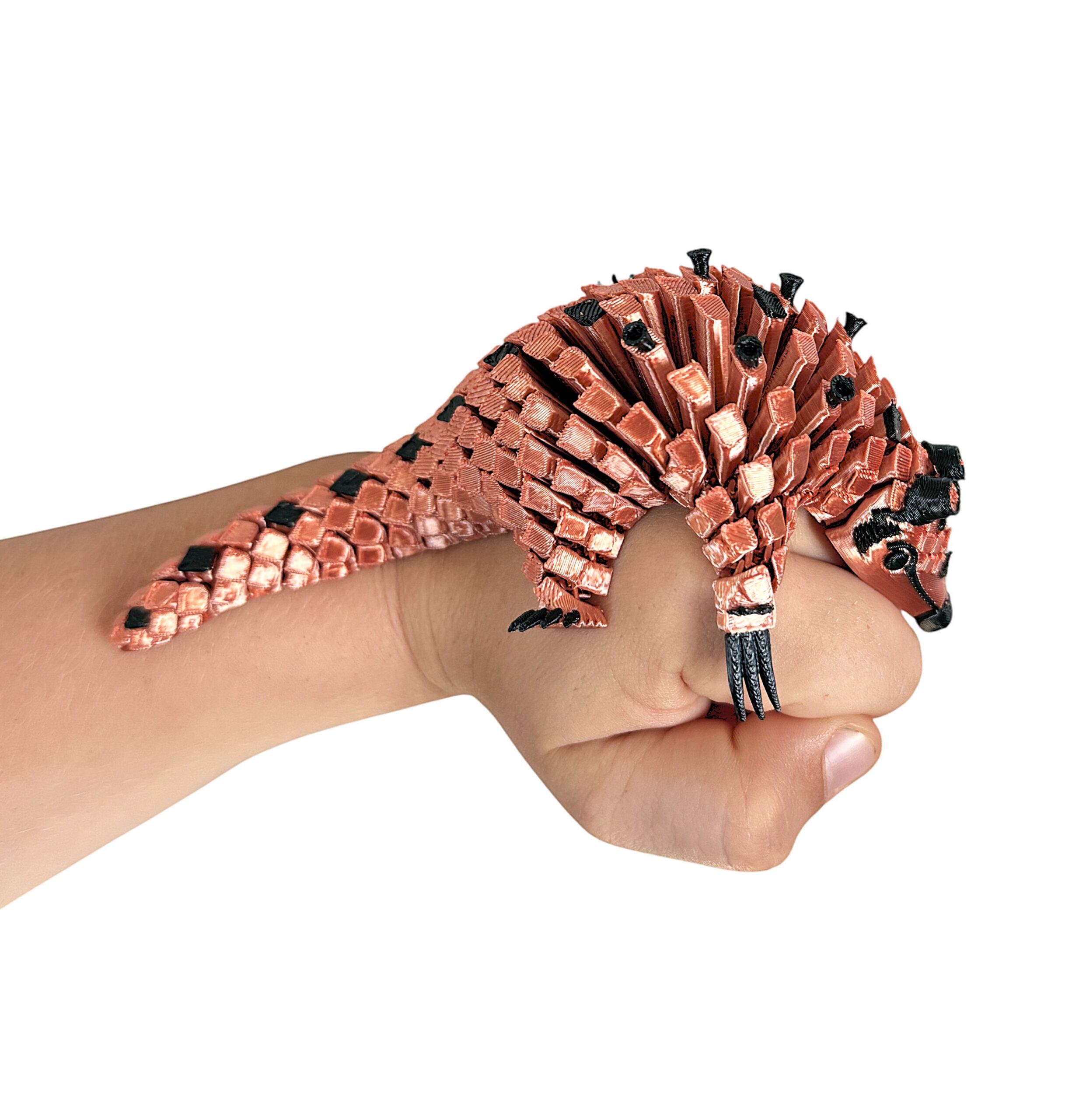 Łuskowiec Steampunk 3D – segmentowy mechaniczny strażnik epoki pary, zabawka - obrazek 16