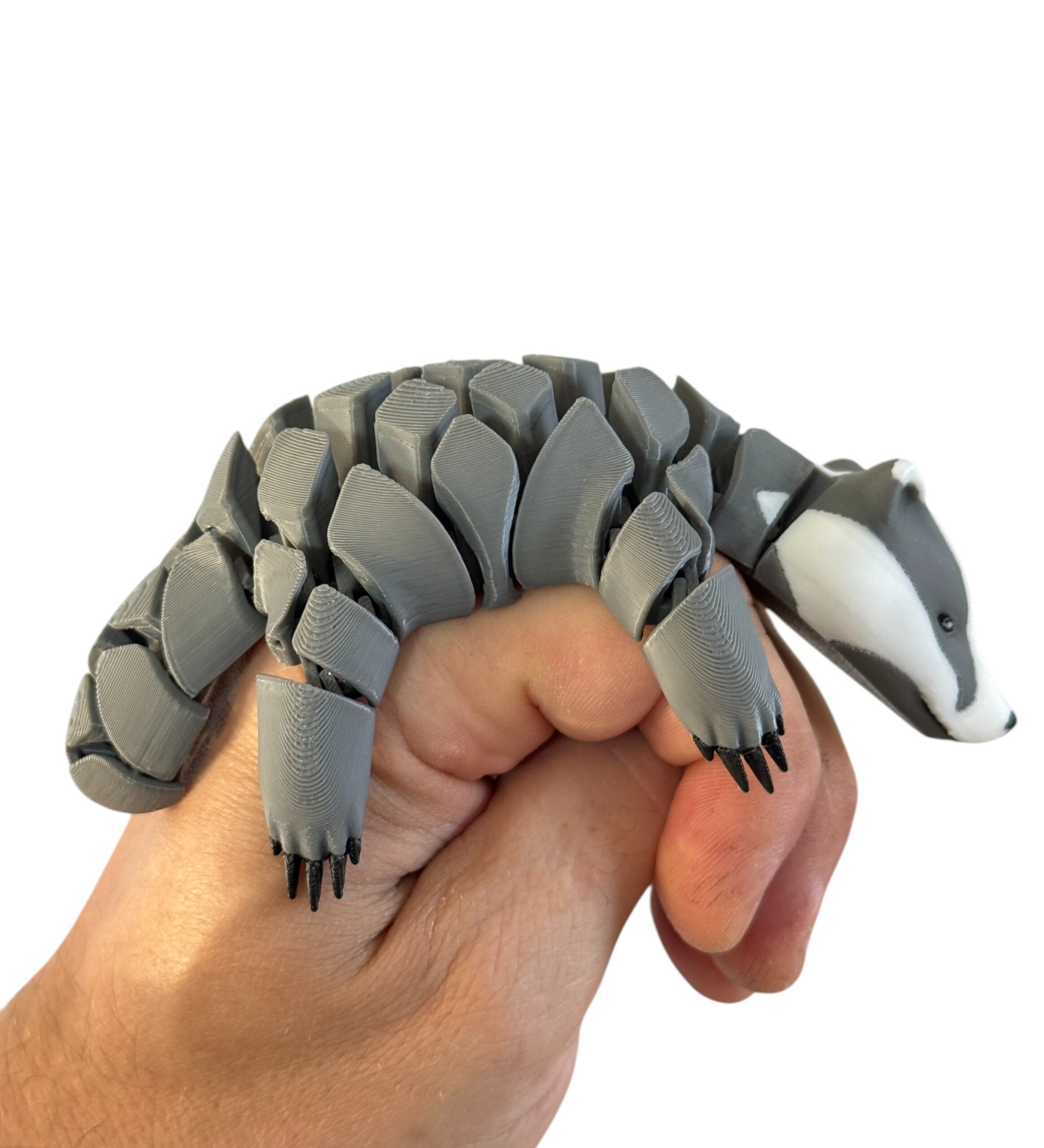 Borsuk segmentowy 3D ssak – ruchoma figurka, gadżet dekoracyjny, zabawka, prezent - obrazek 3