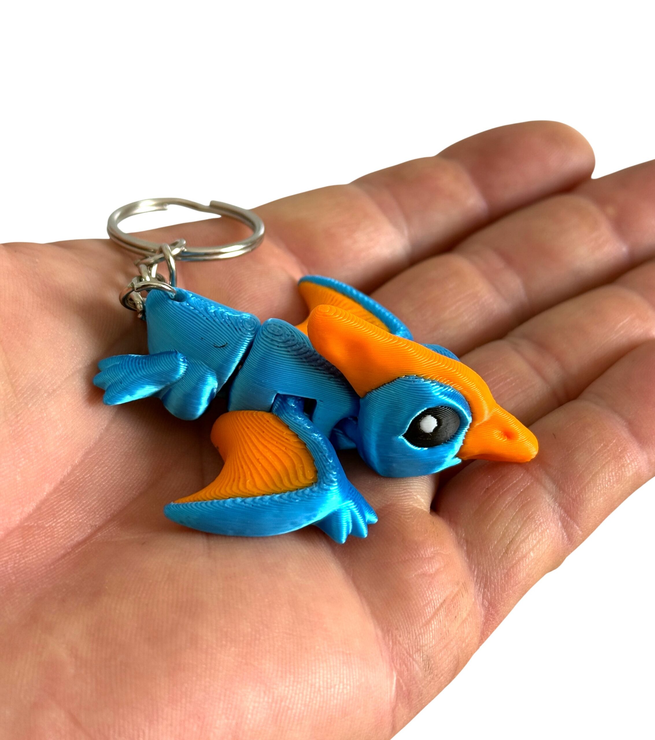 Pterodaktyl Baby 3D przegubowy, brelok – mała kieszonkowa figurka, zabawka - obrazek 2