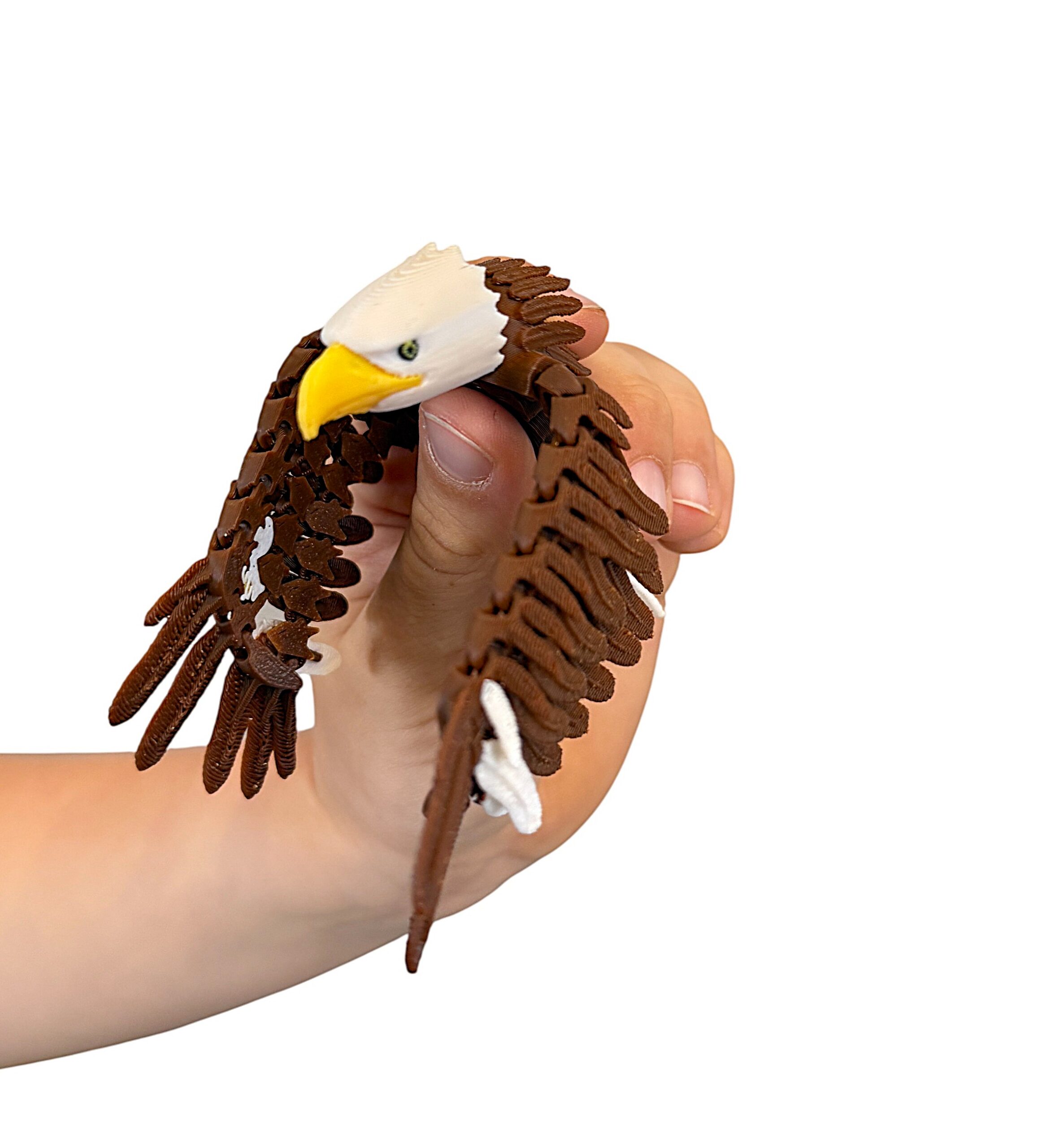 Orzeł przegubowy 3D – realistyczna ruchoma figura, zabawka antystresowa, ozdoba - obrazek 2