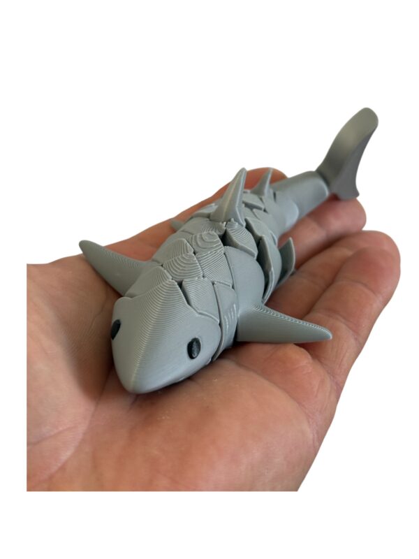 Rekin segmentowy 3D – ruchoma figurka, gadżet dekoracyjny, zabawka