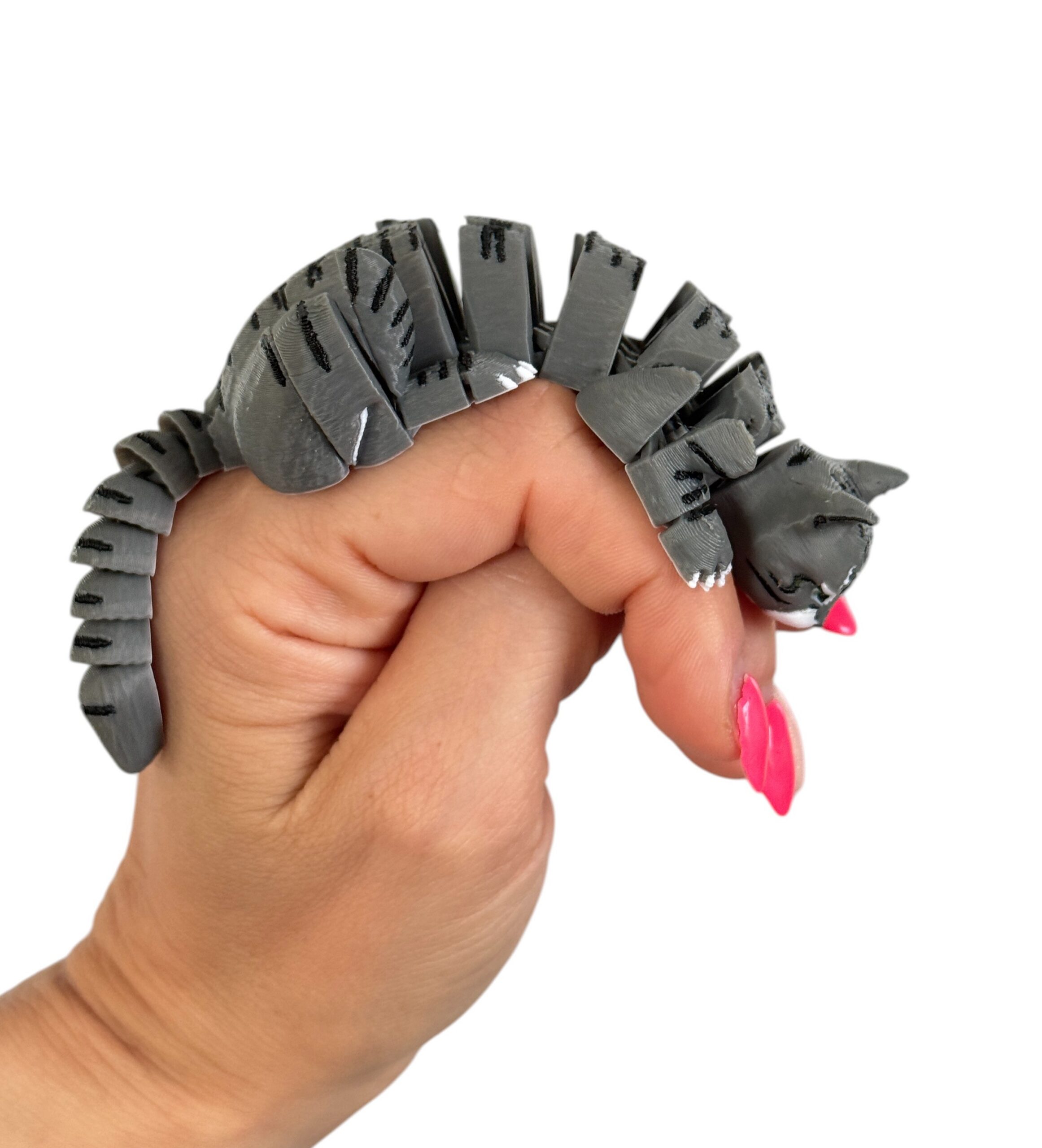 Kot segmentowy 3D ruchoma figurka, druk 3D, gadżet dekoracyjny, prezent - obrazek 4