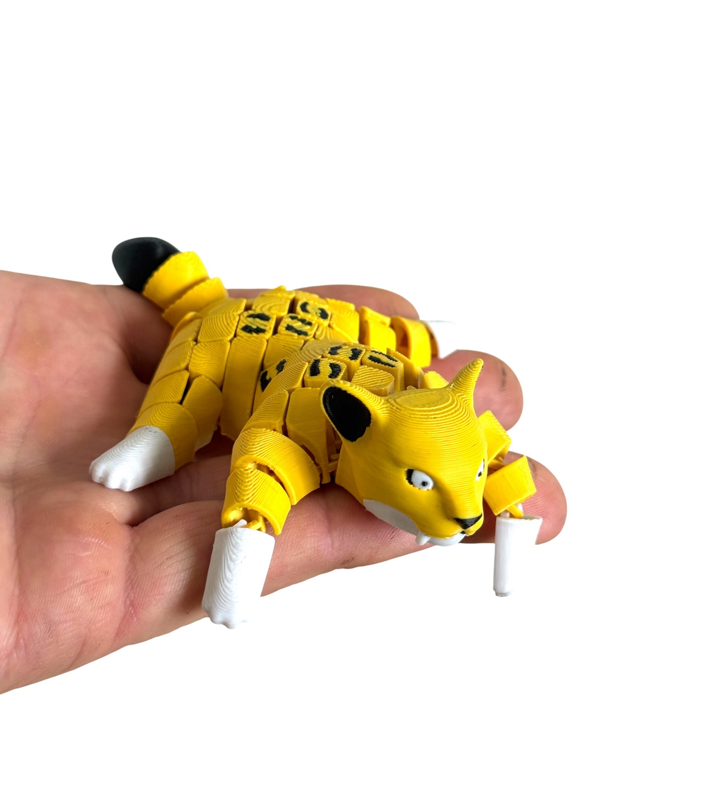 Tygrys Szablozębny 3D, segmentowo-przegubowy, ruchoma figurka, prezent, zabawka - obrazek 2