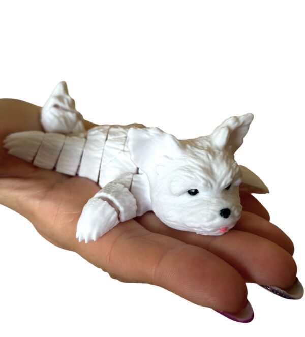 Figurka Psa White Terrier ,gadżet, prezent, zabawka, zwierzęta, słodziak - obrazek 16