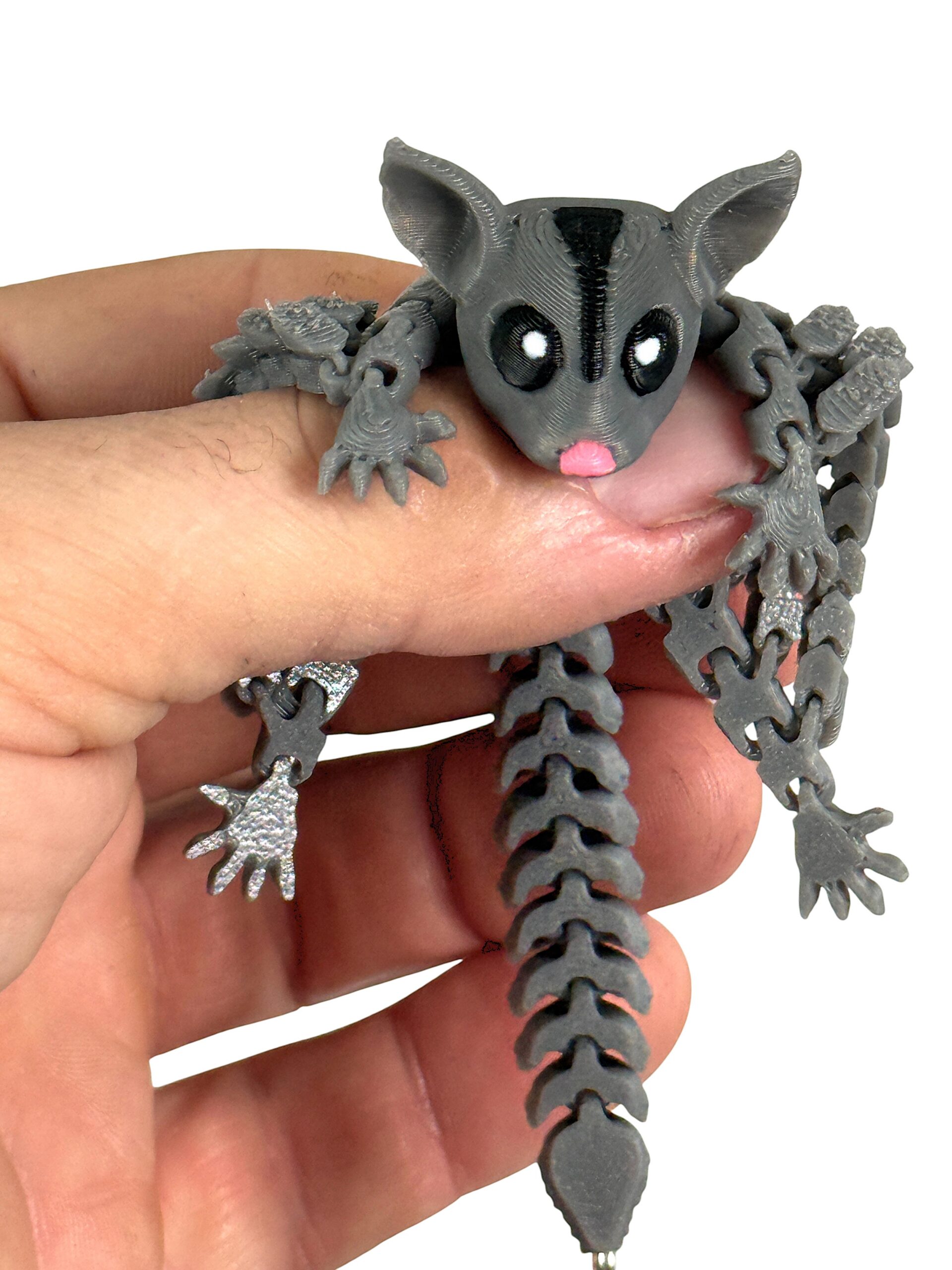 Ruchoma lotopałanka 3D Brelok – Mini figurka | Realistyczne detale | Antystresowy gadżet | Prezent - obrazek 2