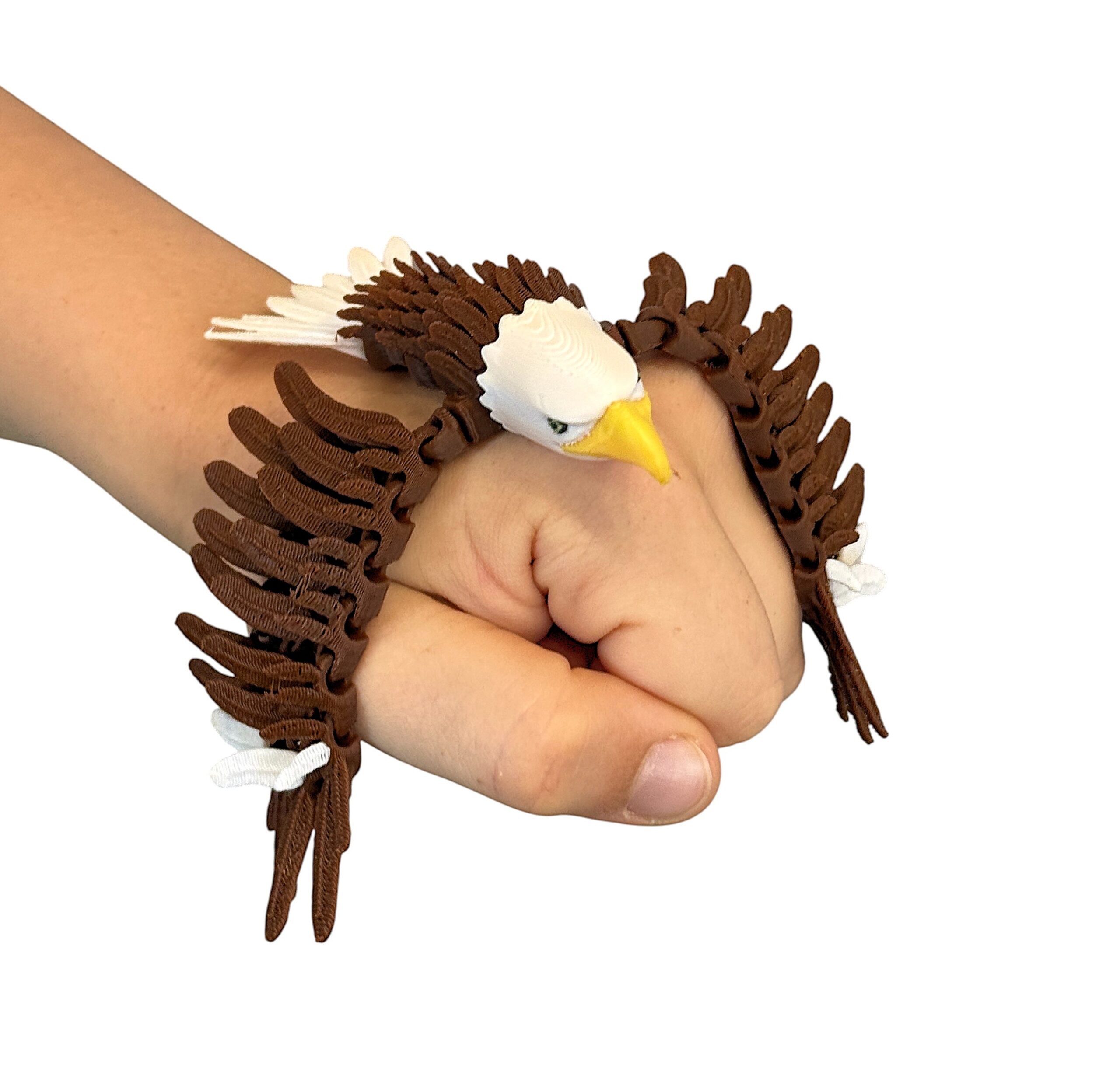 Orzeł przegubowy 3D – realistyczna ruchoma figura, zabawka antystresowa, ozdoba - obrazek 3