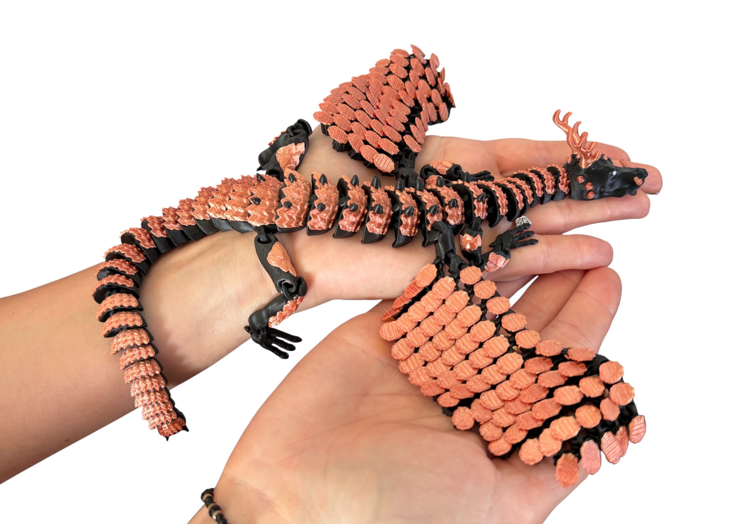 Smok Zaćmienia ze skrzydłami 3D – mroczna oraz pełna detali figurka, prezent - obrazek 16