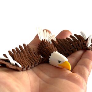 Orzeł przegubowy 3D – realistyczna ruchoma figura, zabawka antystresowa, ozdoba