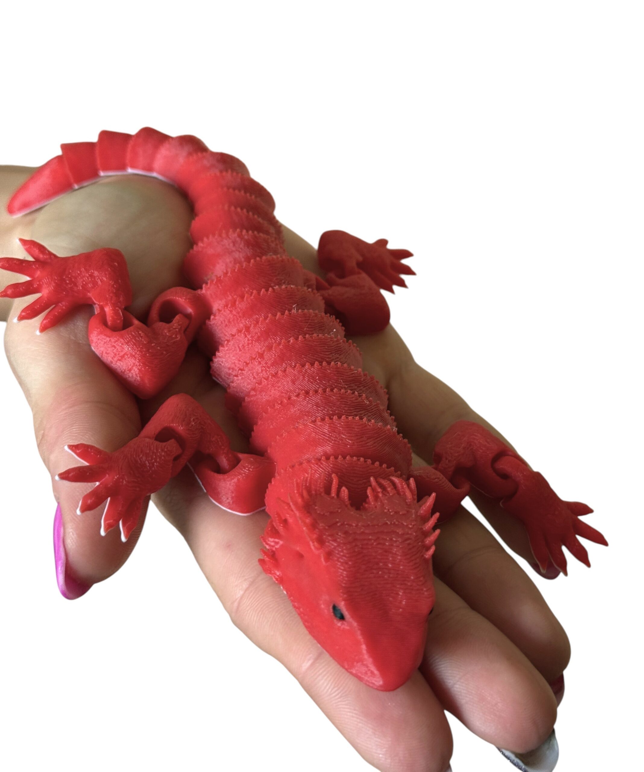 Agama Czerwona - figurka przegubowa, zabawka antystresowa, prezent - obrazek 13