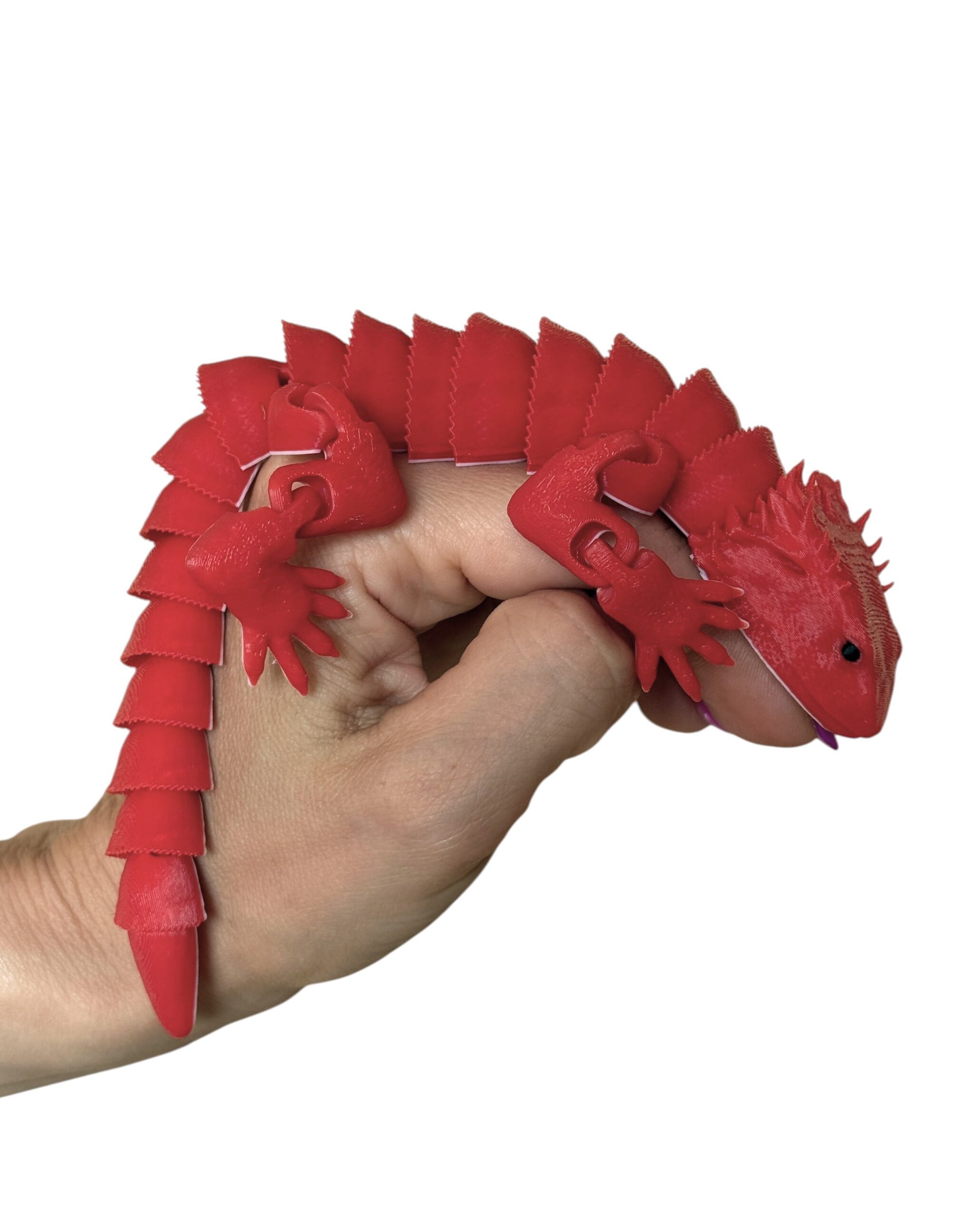 Agama Czerwona - figurka przegubowa, zabawka antystresowa, prezent - obrazek 14