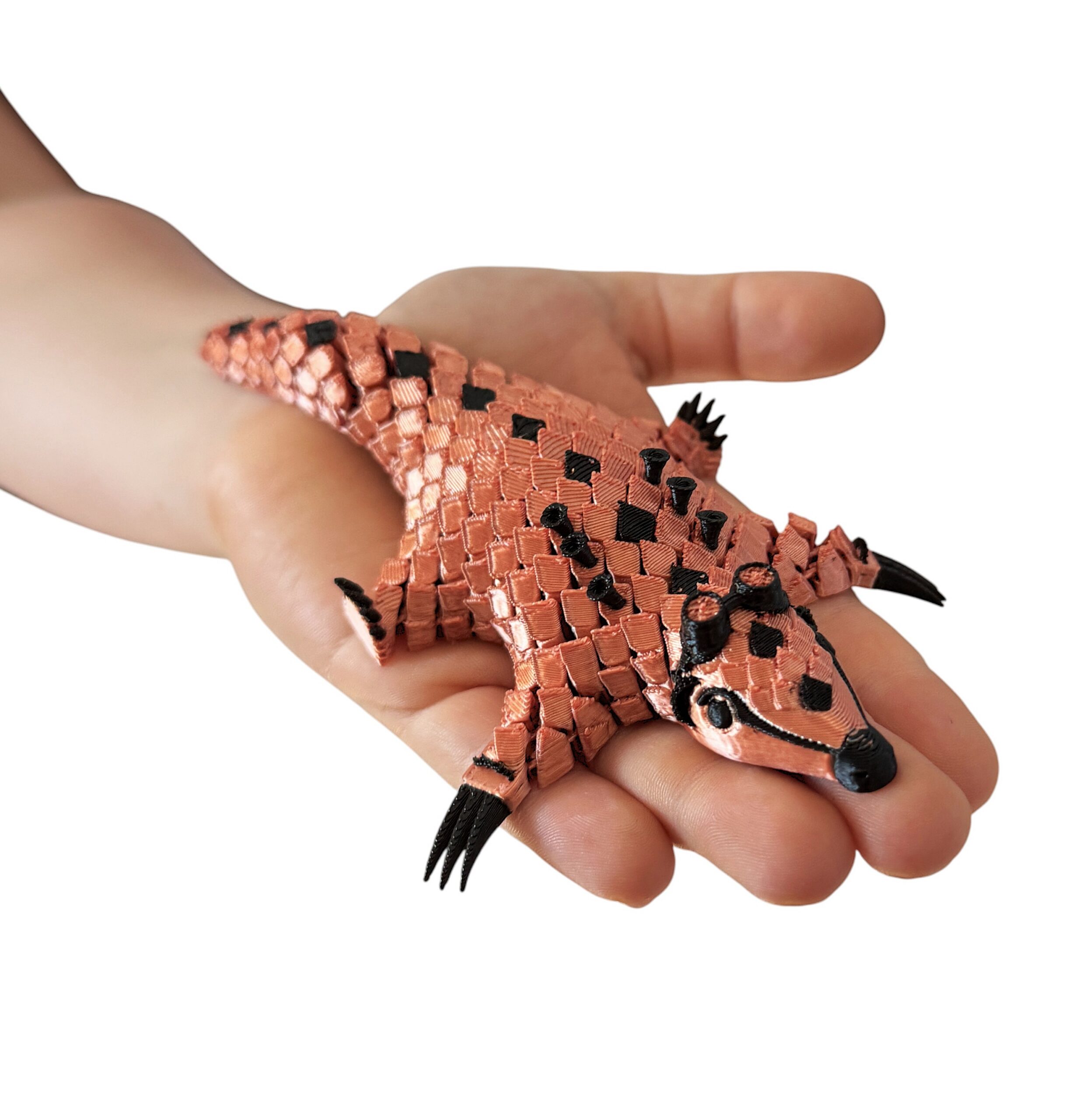 Łuskowiec Steampunk 3D – segmentowy mechaniczny strażnik epoki pary, zabawka