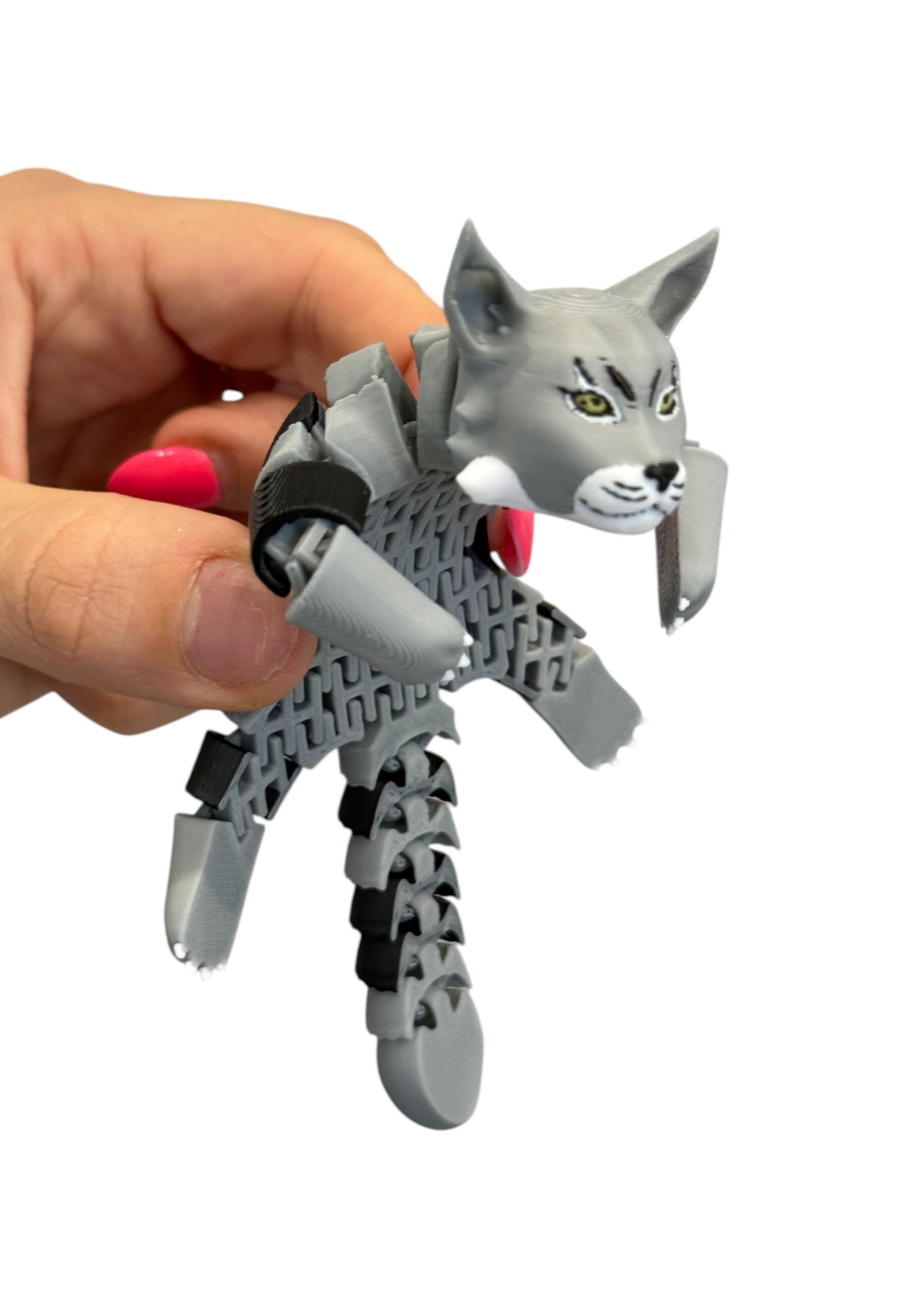 Ryś amerykański segmentowy 3D – zabawka antystresowa, prezent, gadżet - obrazek 14