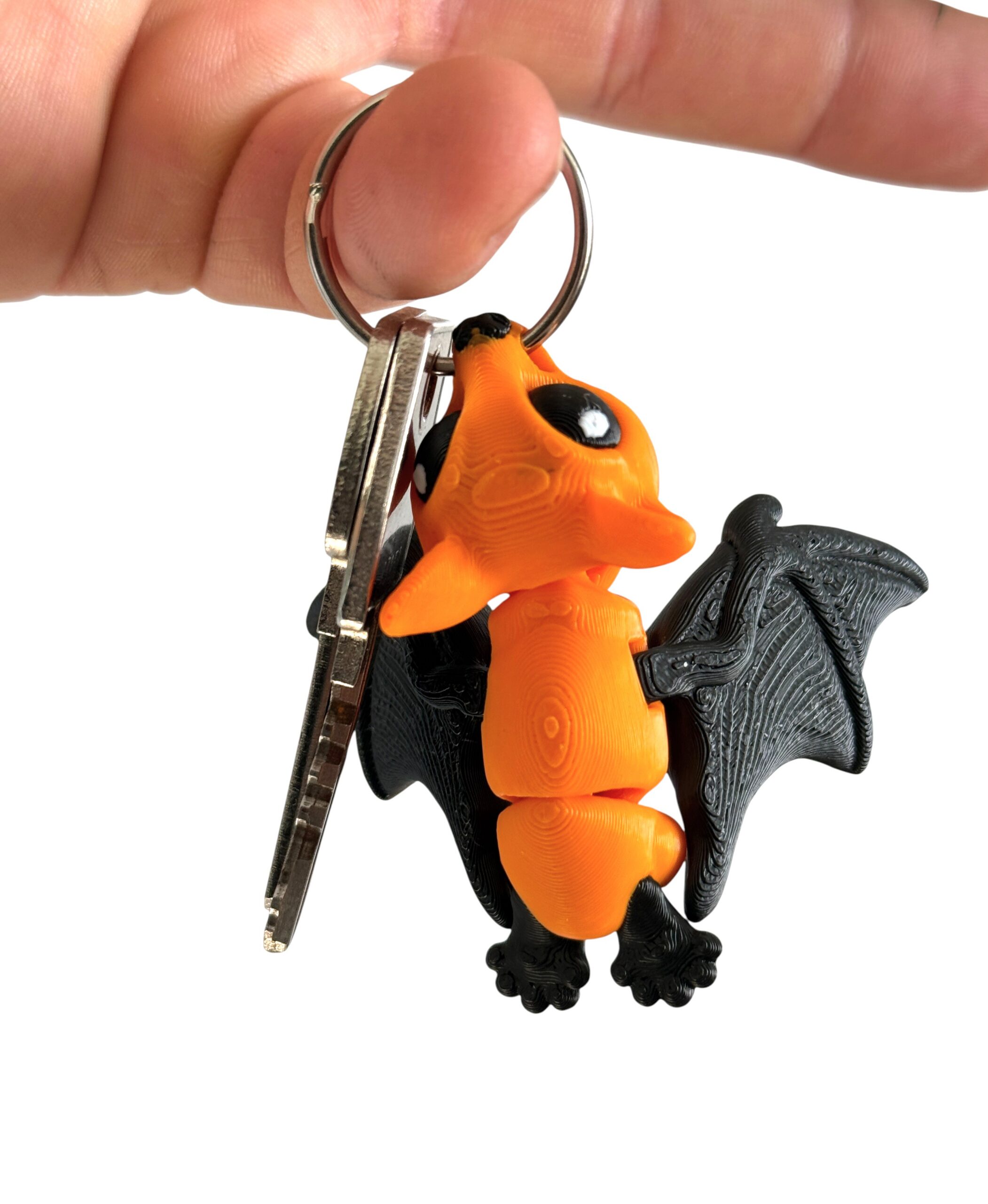 Nietoperz 3D przegubowy, brelok – mała kieszonkowa figurka, zabawka - obrazek 3