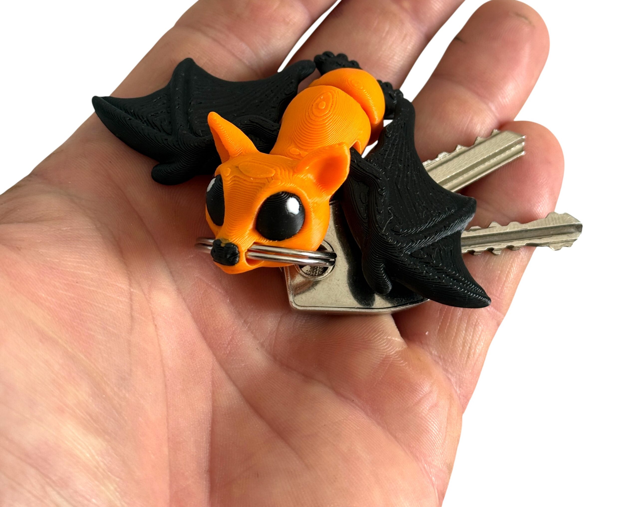 Nietoperz 3D przegubowy, brelok – mała kieszonkowa figurka, zabawka - obrazek 4