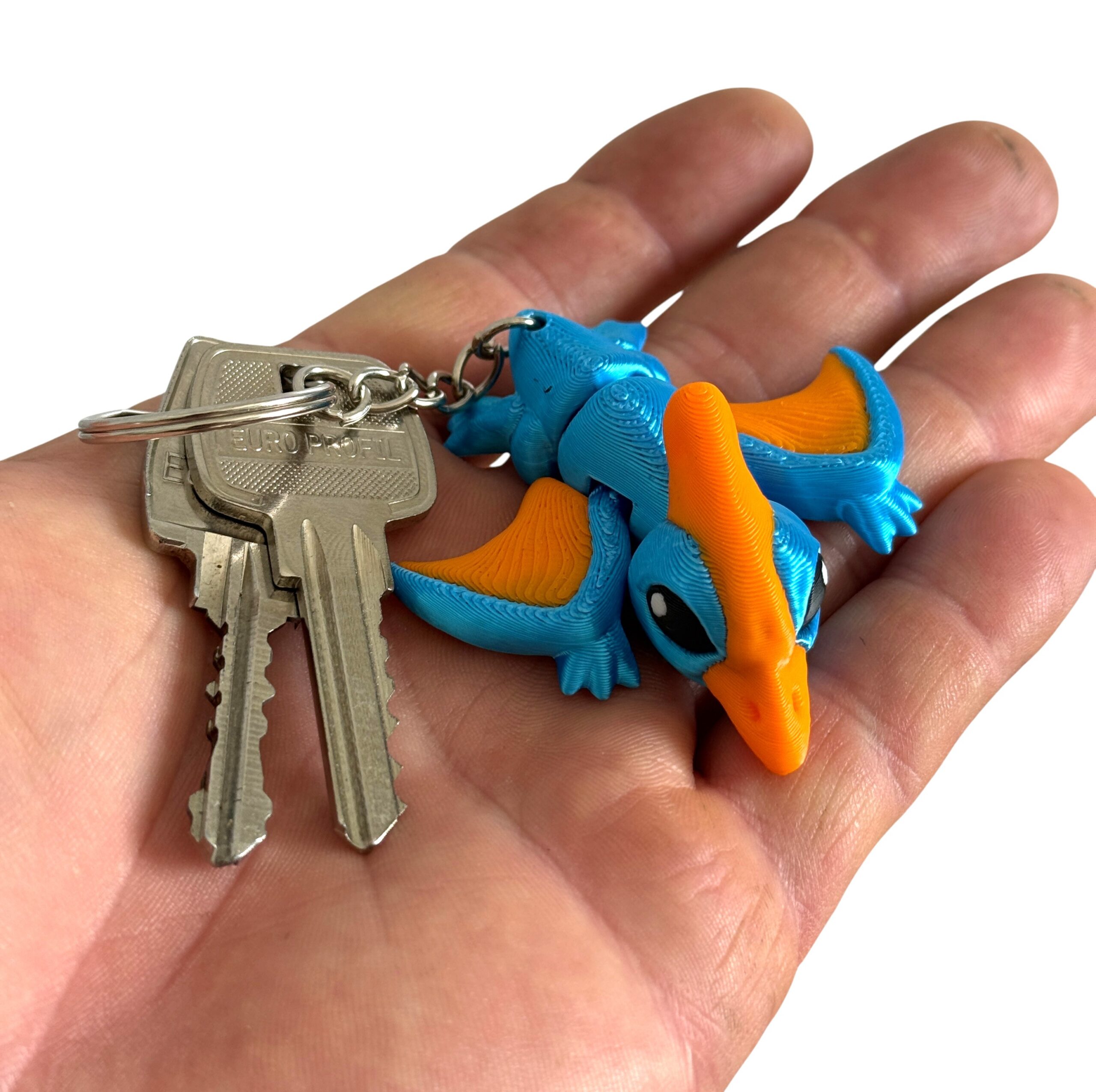 Pterodaktyl Baby 3D przegubowy, brelok – mała kieszonkowa figurka, zabawka - obrazek 3