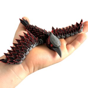 Kruk Cyborg 3D – futurystyczna przegubowa figura, ruchoma zabawka, ozdoba