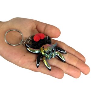 Pajączek Skakun z sercem – Przegubowa ruchoma mini figurka i brelok!