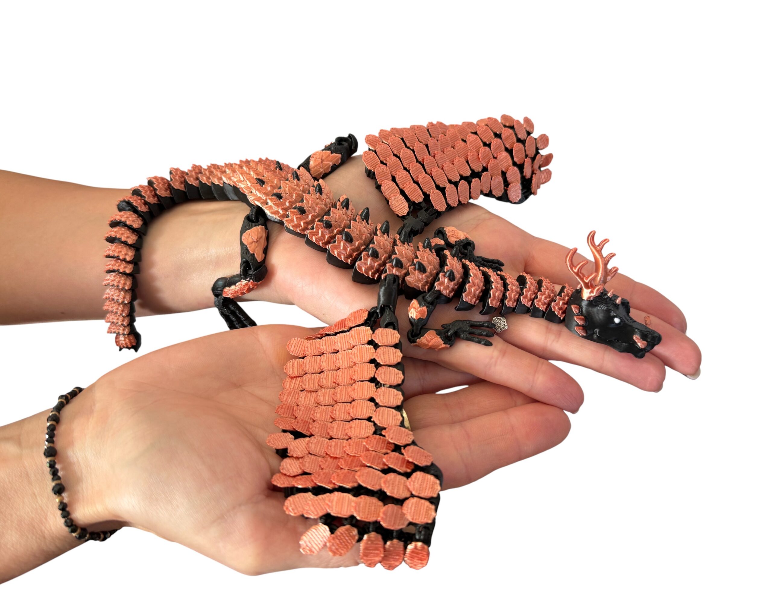 Smok Zaćmienia ze skrzydłami 3D – mroczna oraz pełna detali figurka, prezent - obrazek 15