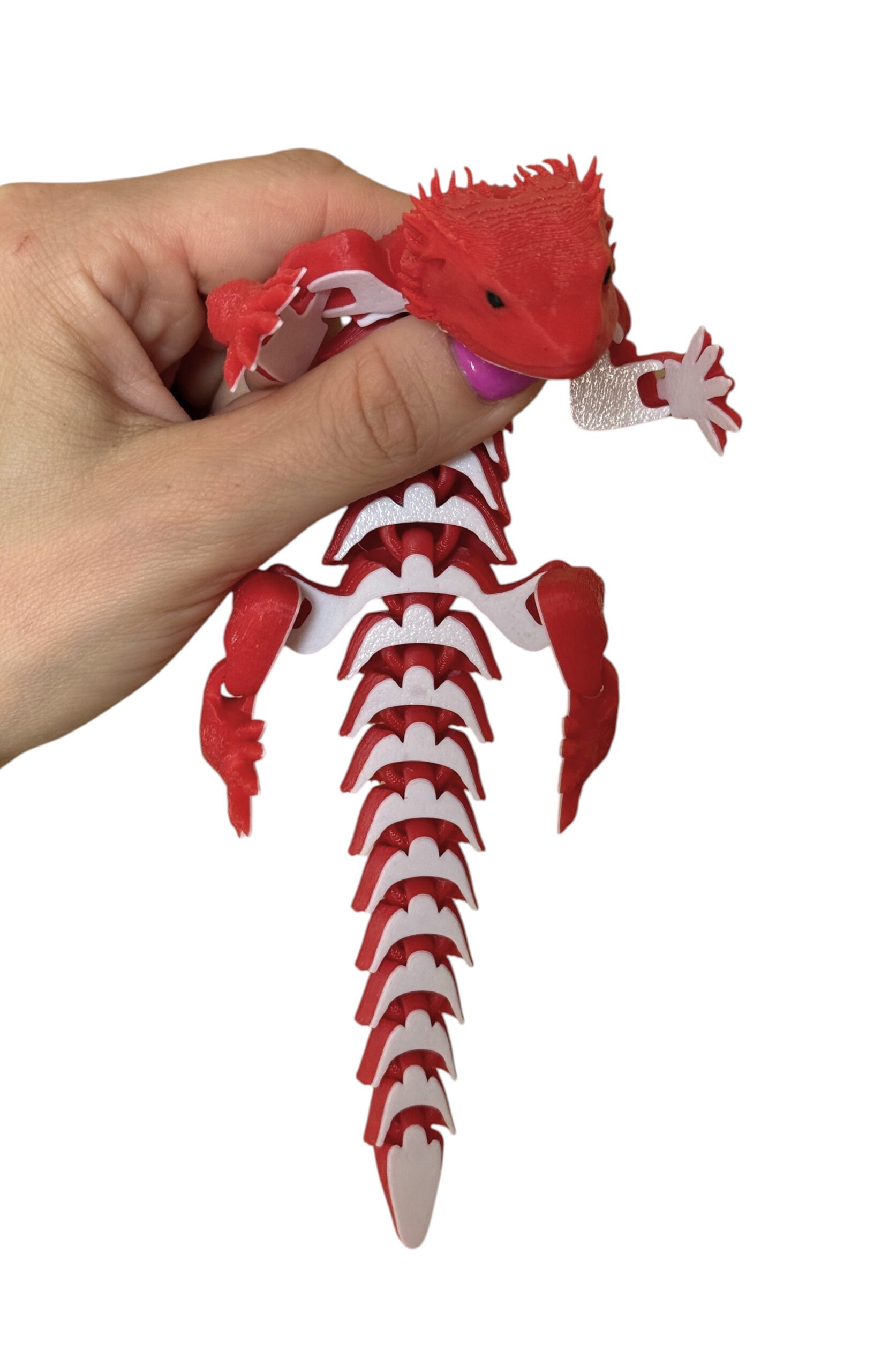 Agama Czerwona - figurka przegubowa, zabawka antystresowa, prezent - obrazek 15