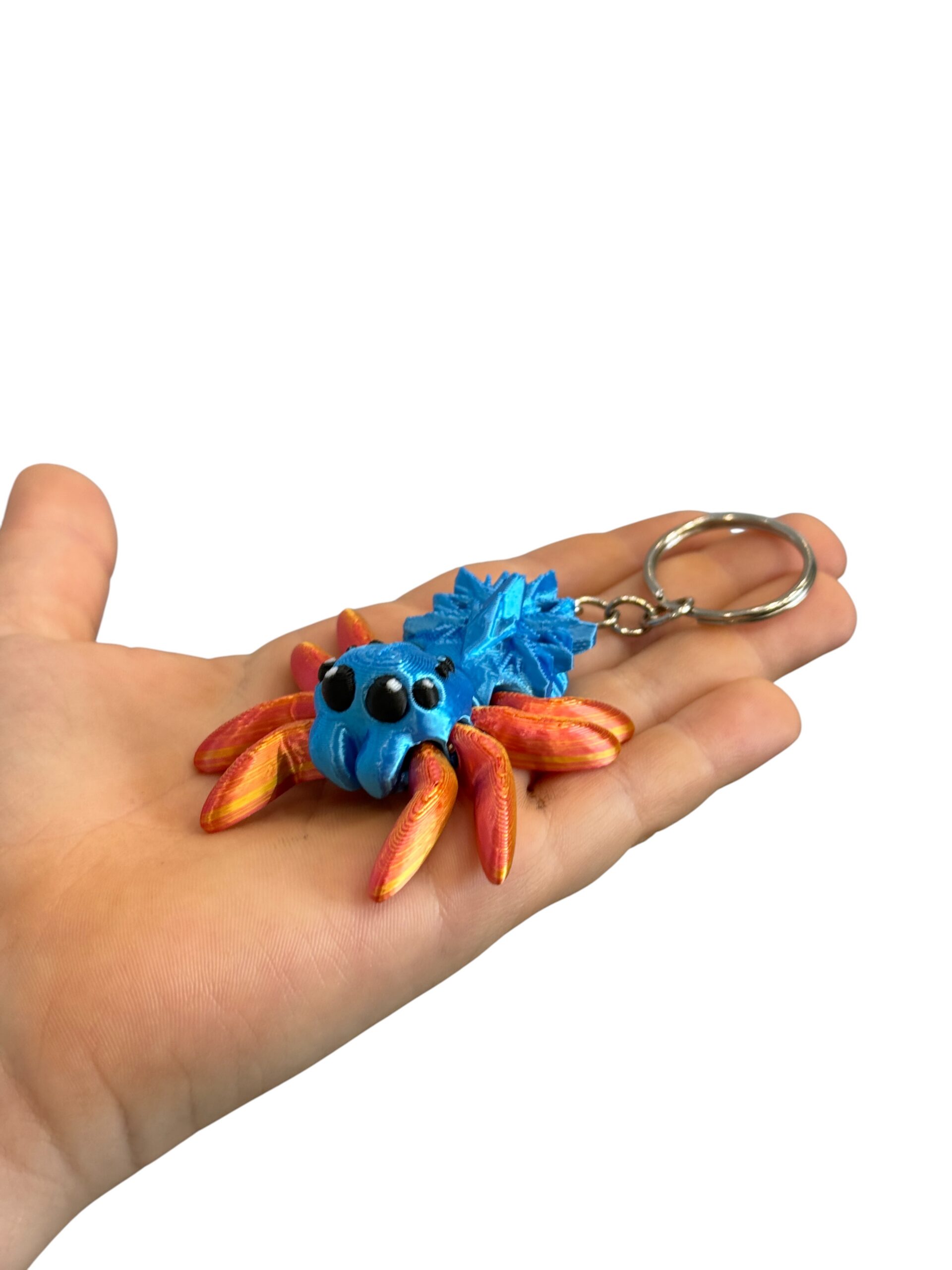 Przegubowy Pajączek Skakun z gwiazdą – ruchoma mini figurka i brelok! - obrazek 3