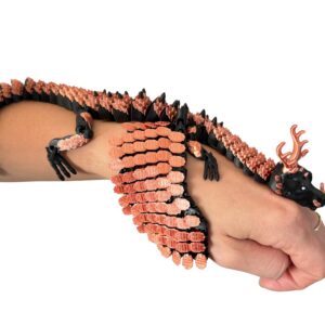 Smok Zaćmienia ze skrzydłami 3D – mroczna oraz pełna detali figurka, prezent