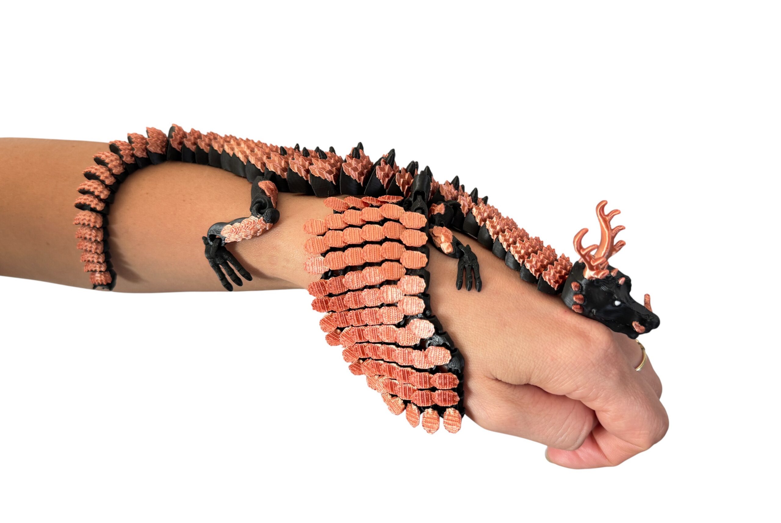 Smok Zaćmienia ze skrzydłami 3D – mroczna oraz pełna detali figurka, prezent