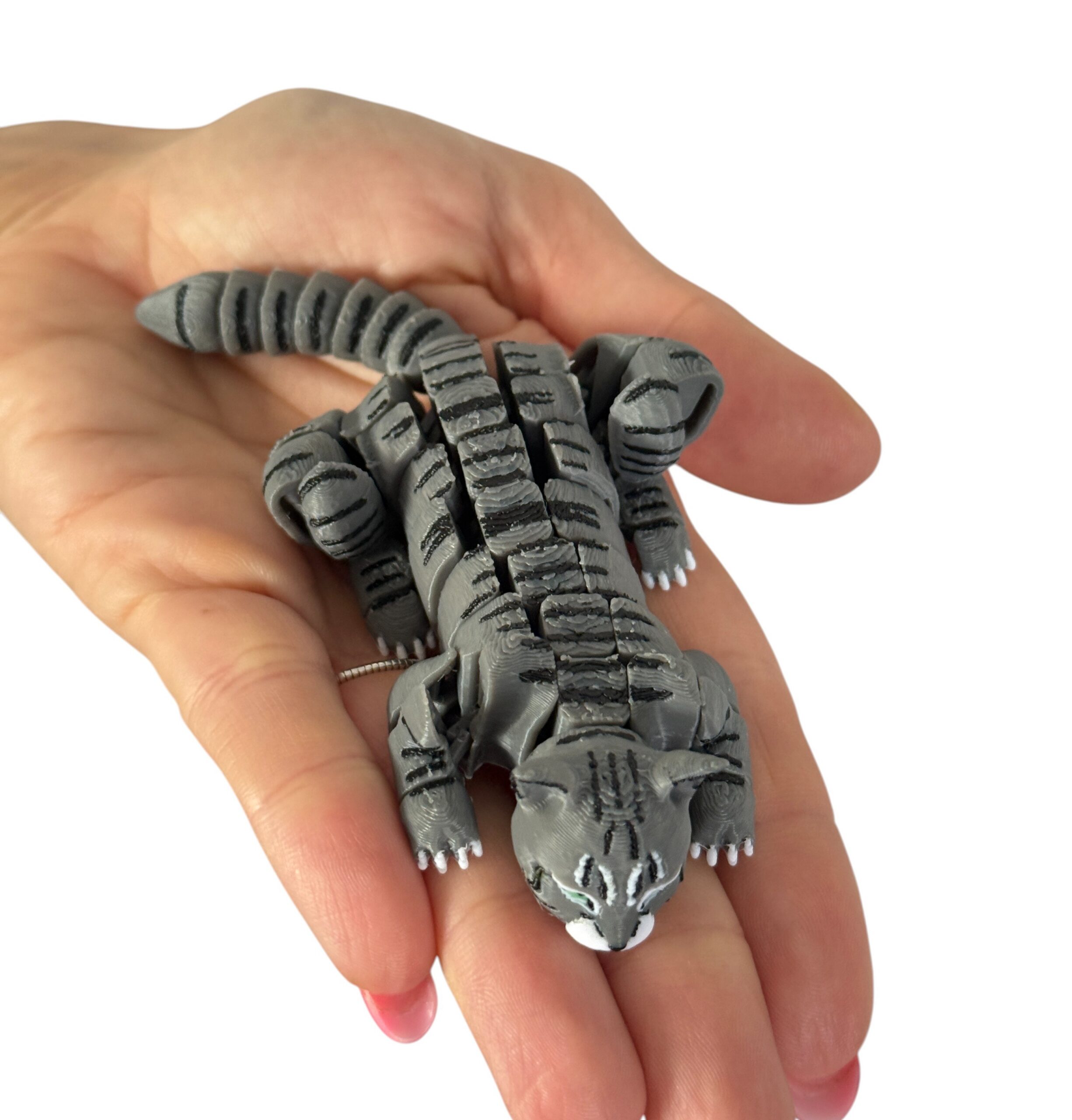 Kot segmentowy 3D ruchoma figurka, druk 3D, gadżet dekoracyjny, prezent - obrazek 5