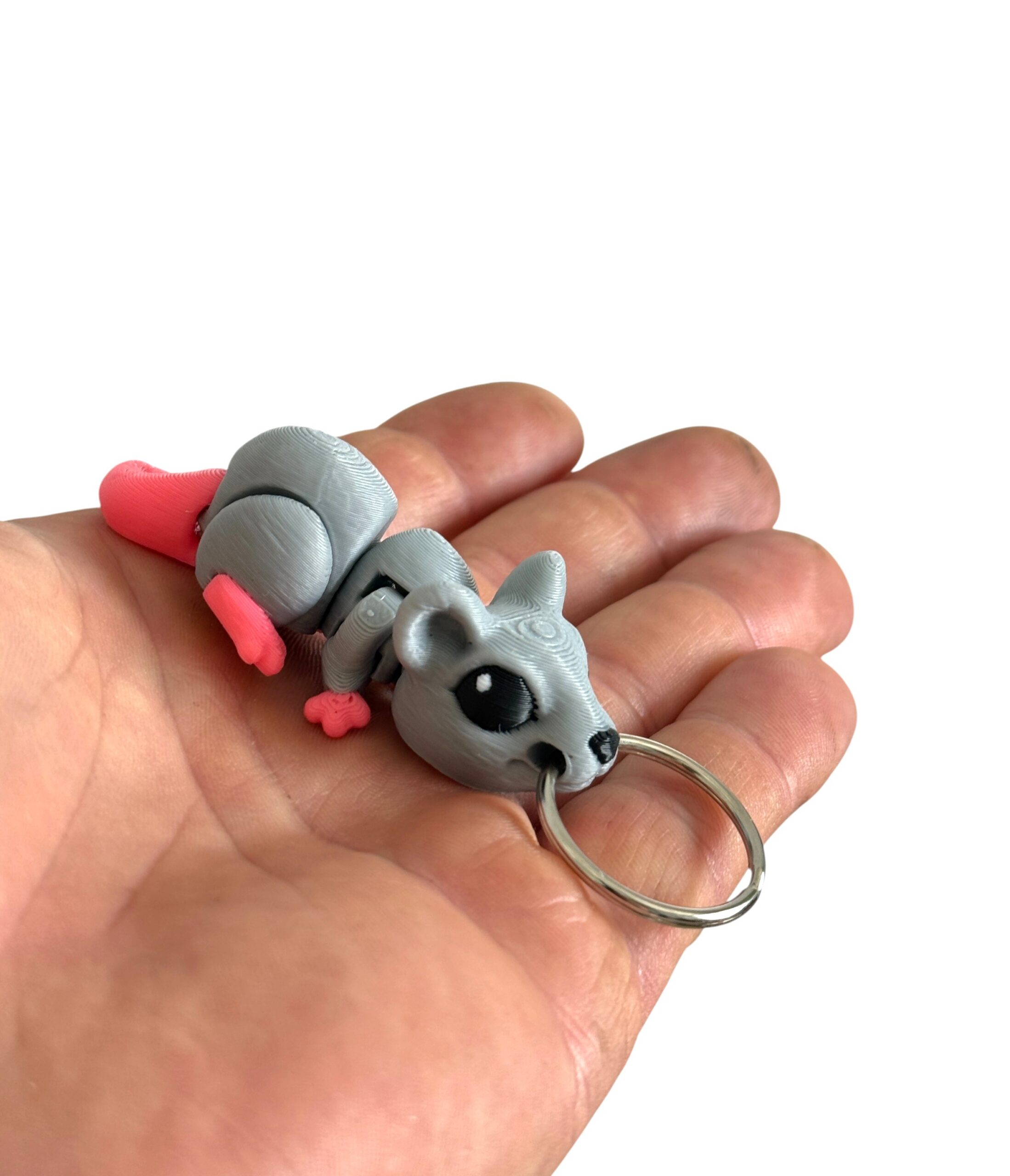 Myszka, mysz 3D przegubowa, brelok – mała kieszonkowa figurka, zabawka