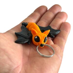 Nietoperz 3D przegubowy, brelok – mała kieszonkowa figurka, zabawka