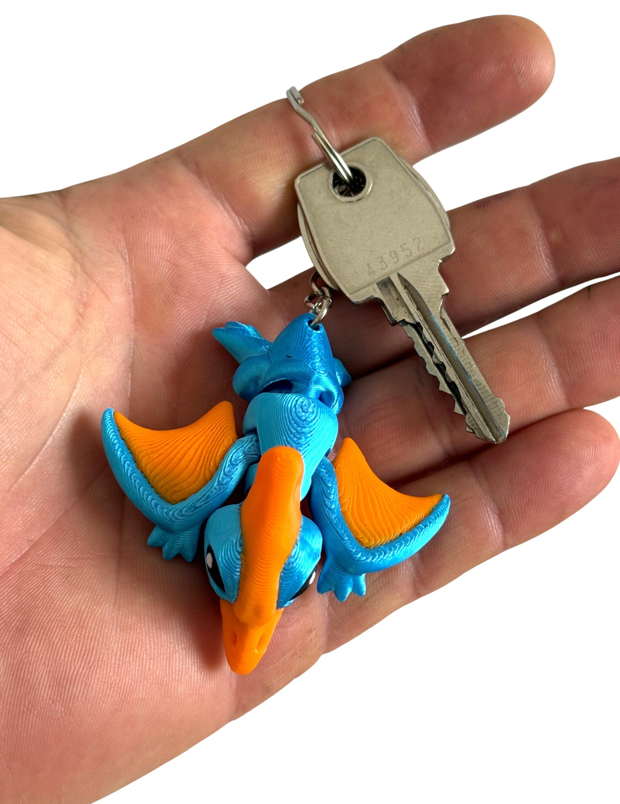 Pterodaktyl Baby 3D przegubowy, brelok – mała kieszonkowa figurka, zabawka - obrazek 4