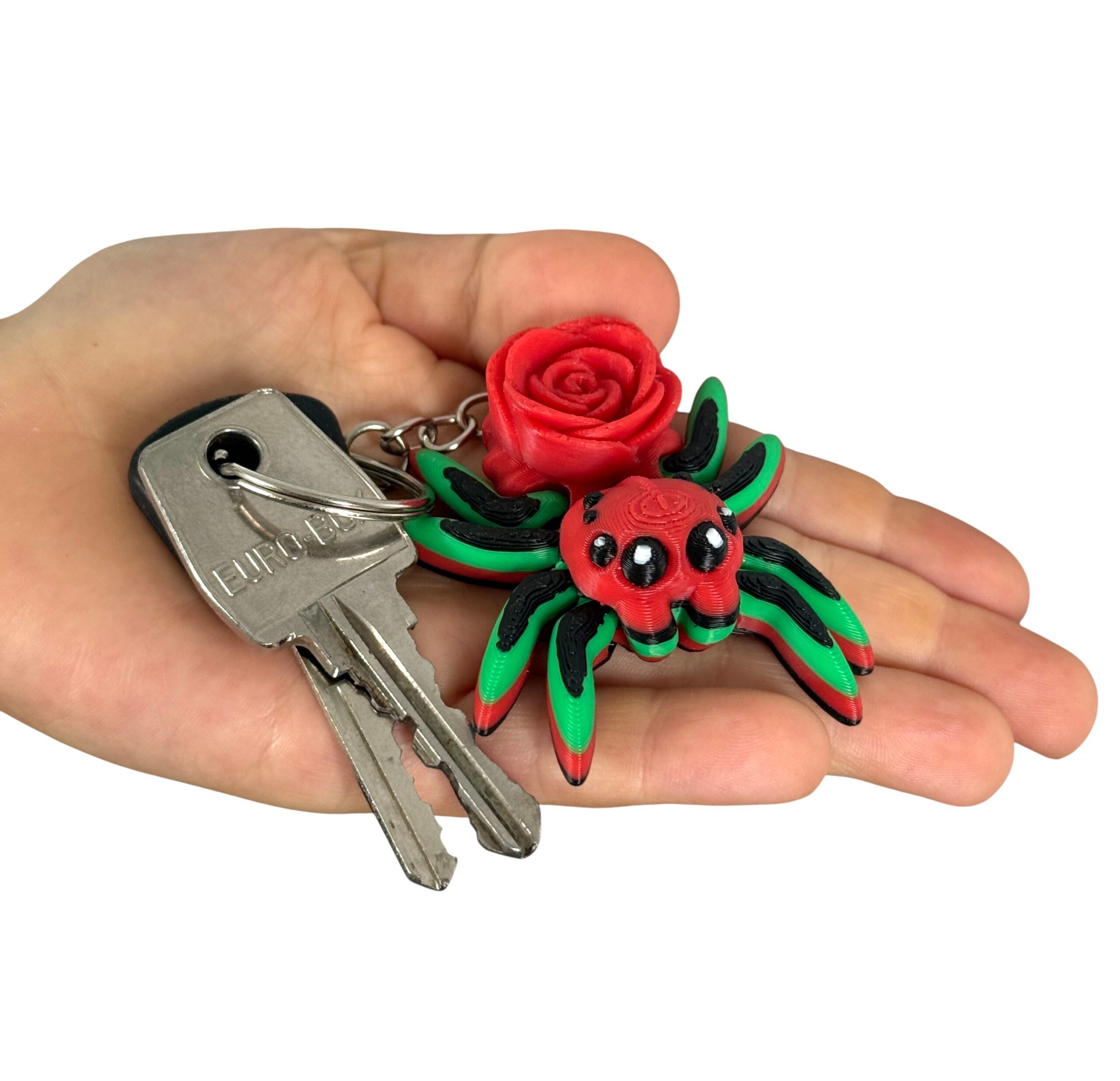 Skakun przegubowy Pajączek z różą – elegancka figurka i stylowy brelok - obrazek 16