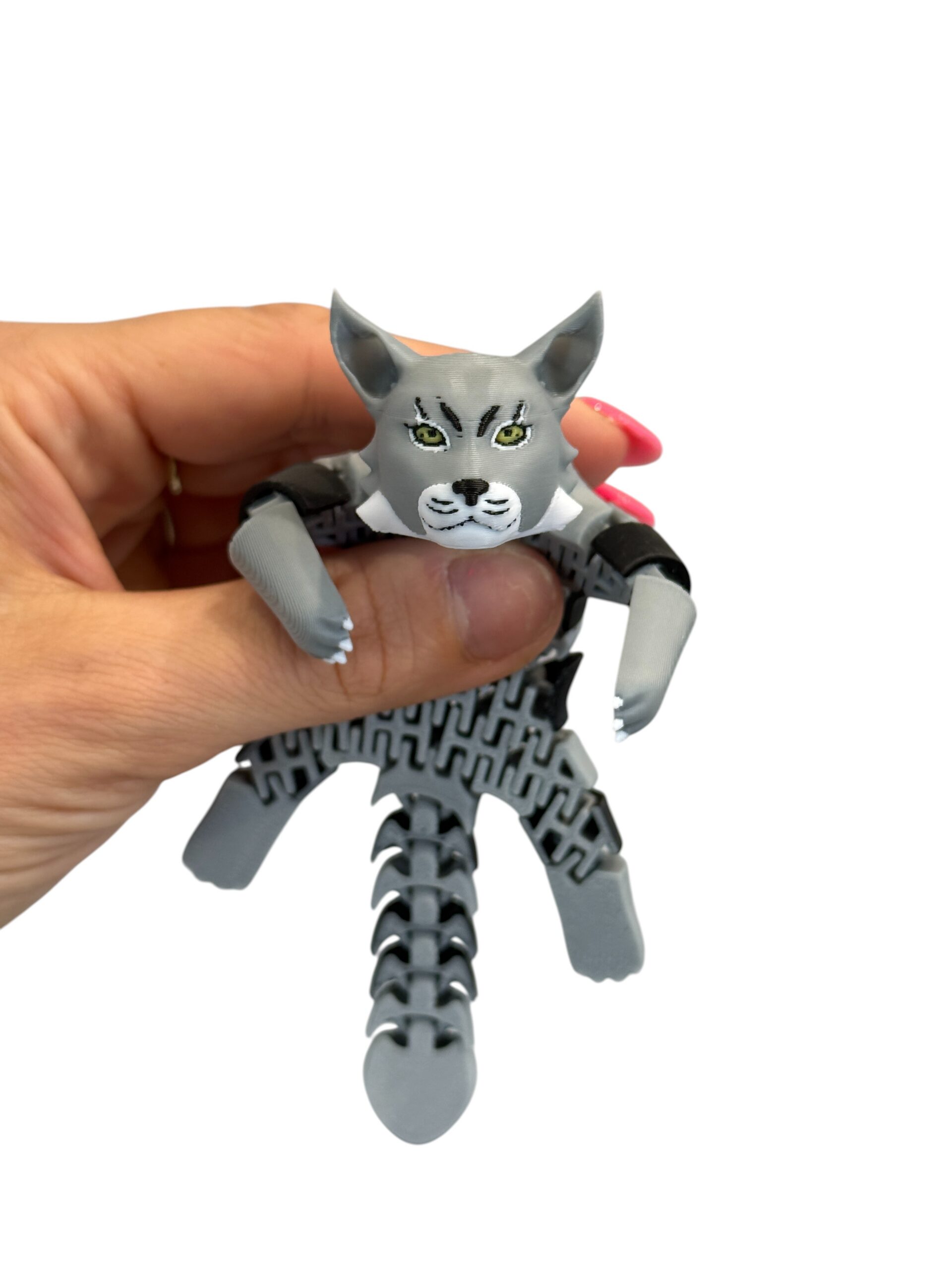 Ryś amerykański segmentowy 3D – zabawka antystresowa, prezent, gadżet - obrazek 13