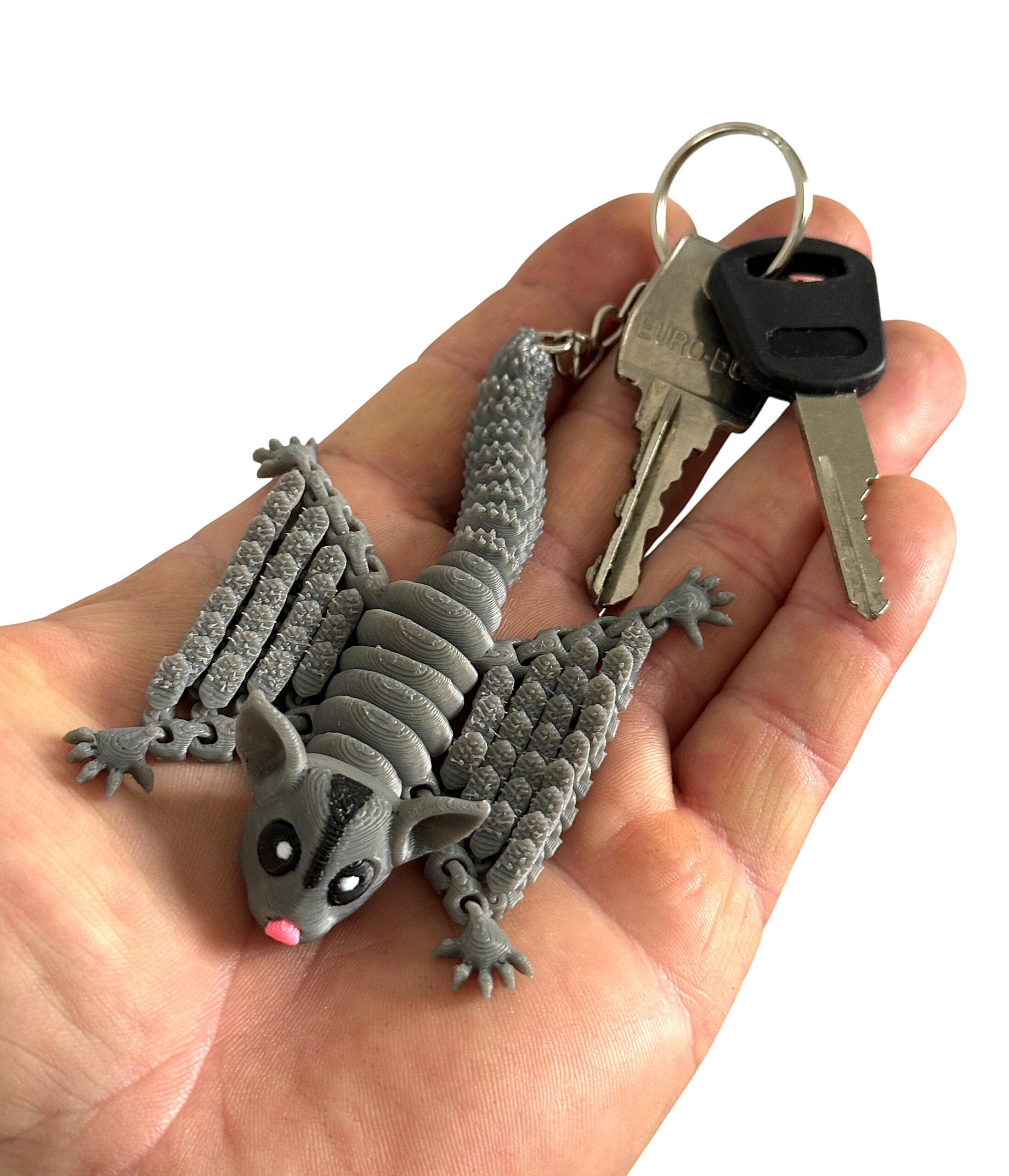 Ruchoma lotopałanka 3D Brelok – Mini figurka | Realistyczne detale | Antystresowy gadżet | Prezent - obrazek 5