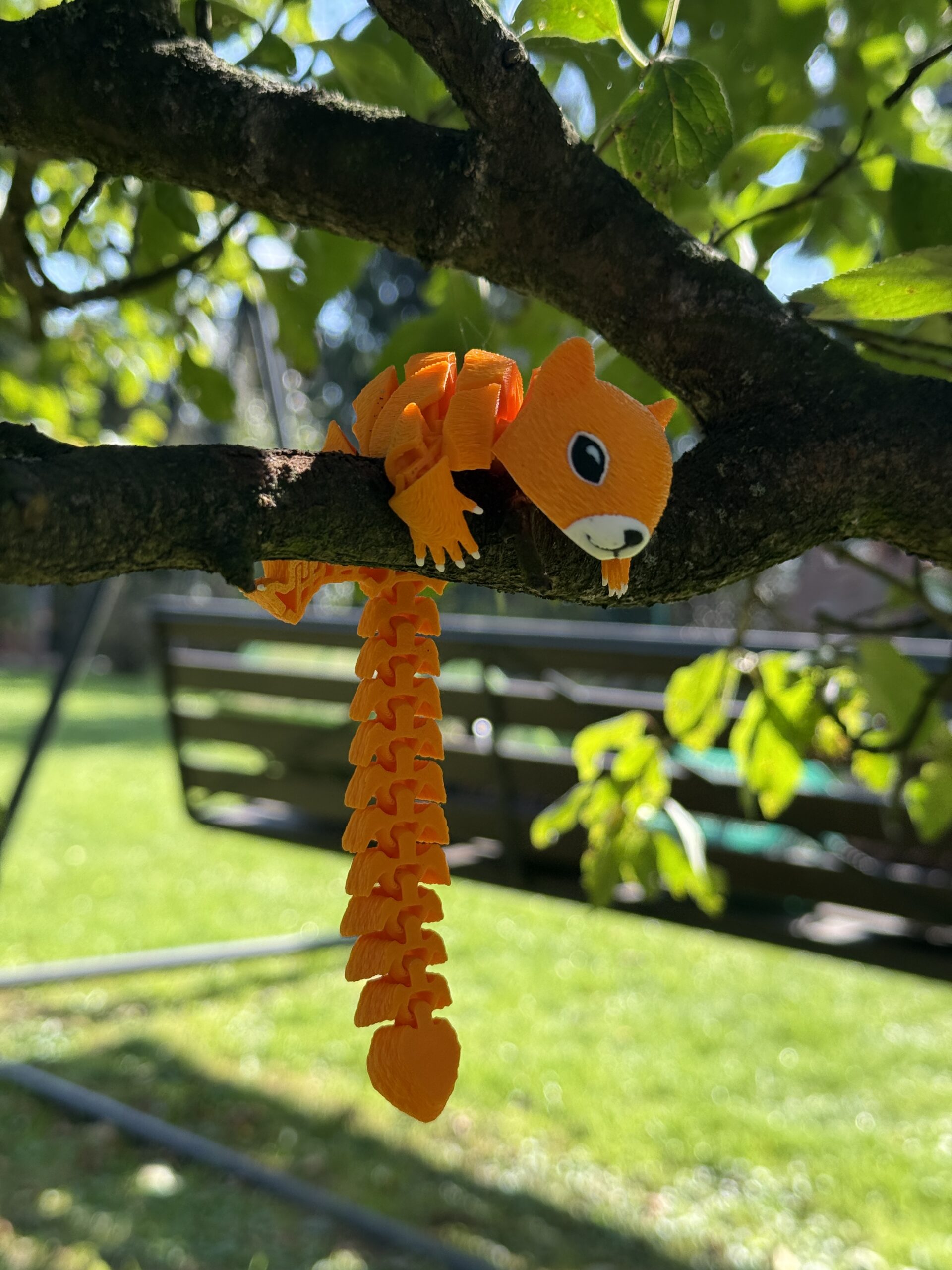 Wiewiórka segmentowa 3D – Twój ruchomy, antystresowy przyjaciel, zabawka, słodka ozdoba - obrazek 6