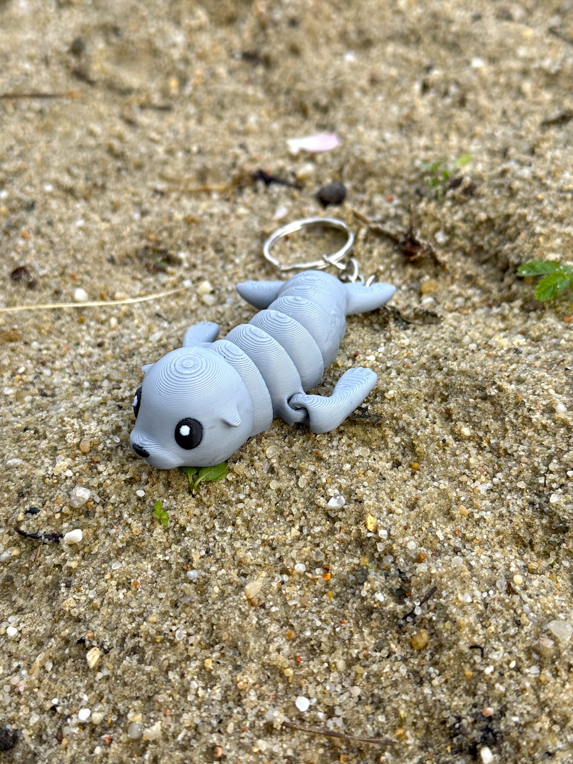 Foka 3D – przegubowy brelok i mini figurka, zabawka, gadżet - obrazek 4