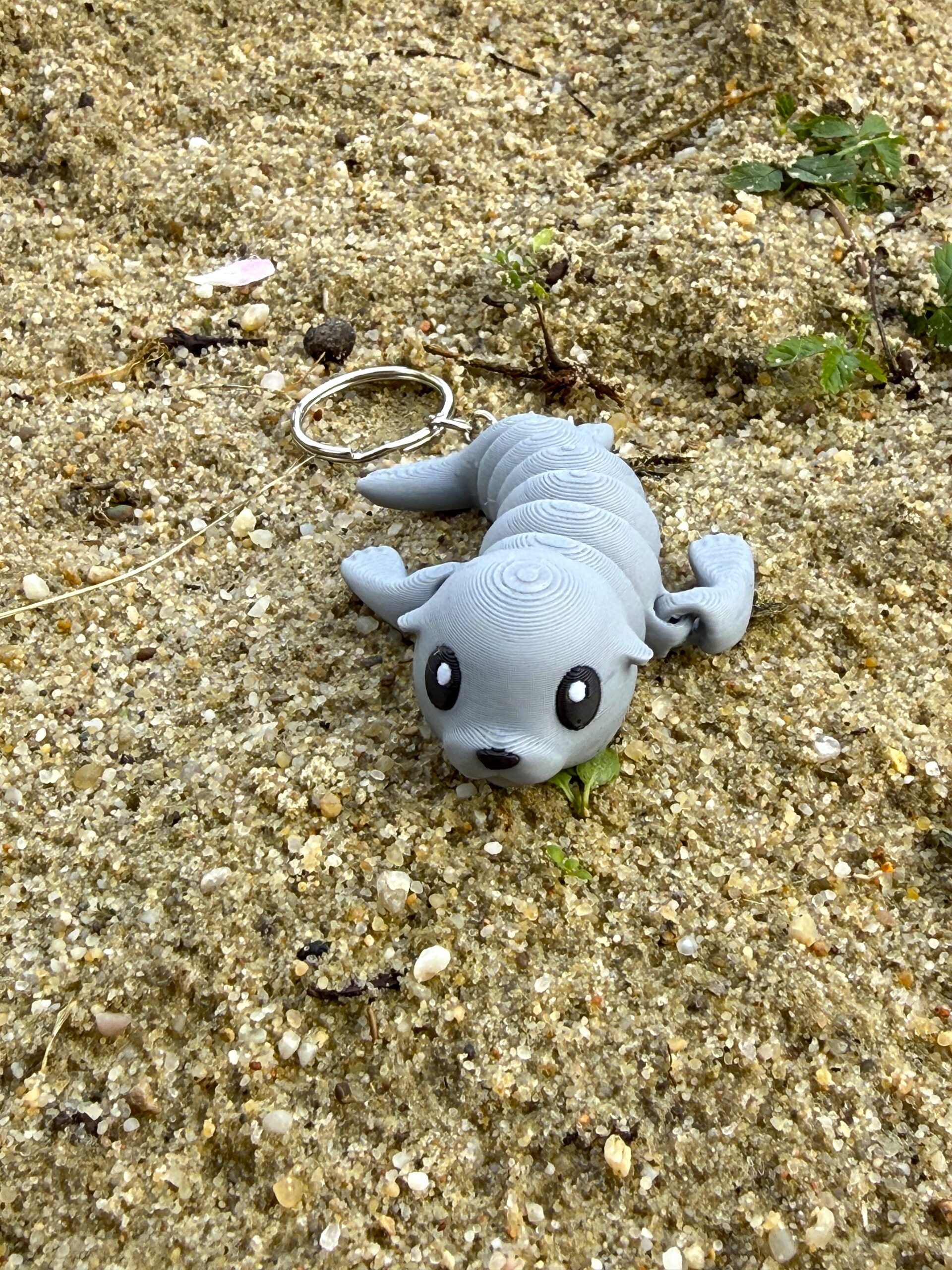 Foka 3D – przegubowy brelok i mini figurka, zabawka, gadżet - obrazek 5